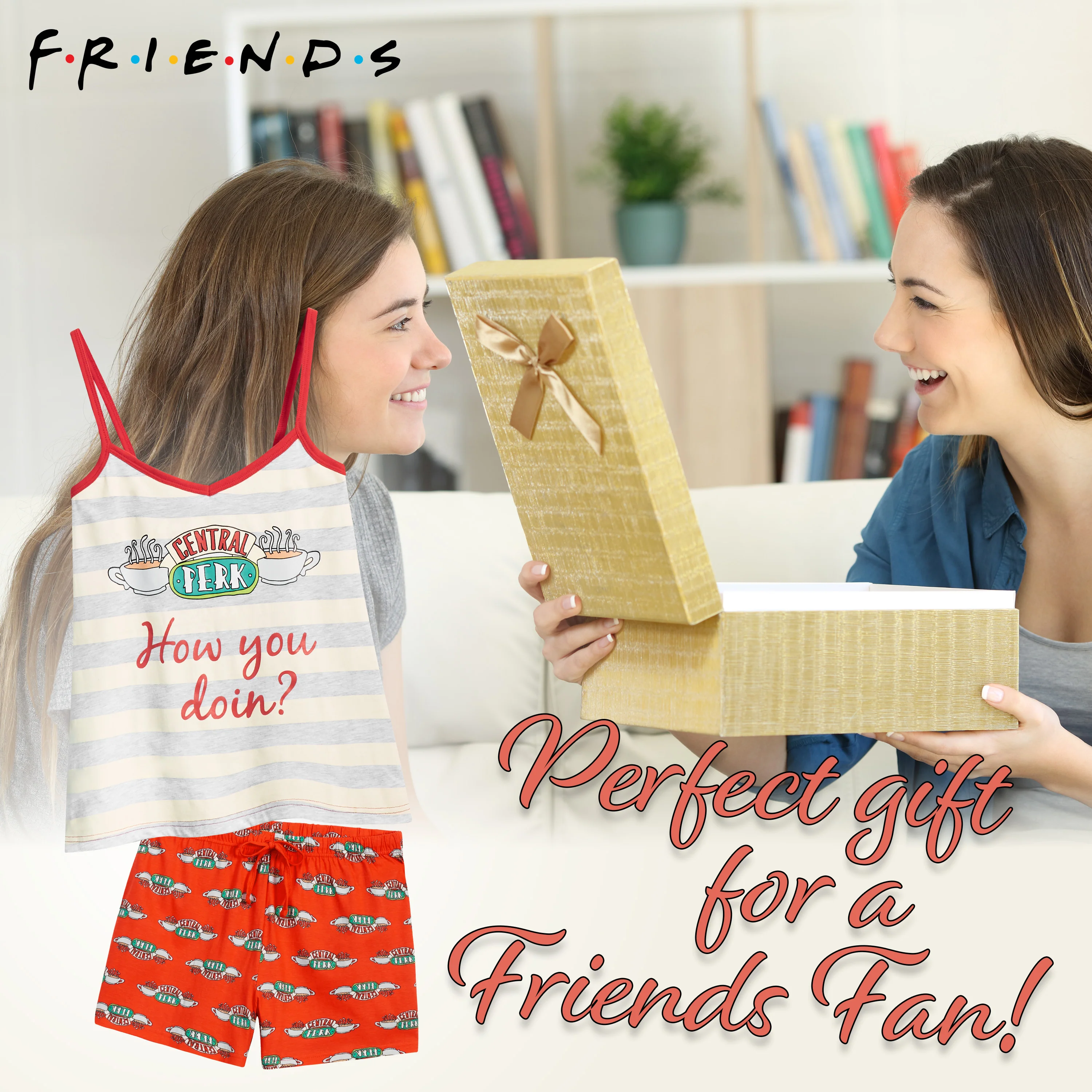 FRIENDS Women's Pyjama Sets, Ladies Pyjamas, Short PJs for Women - Image 3