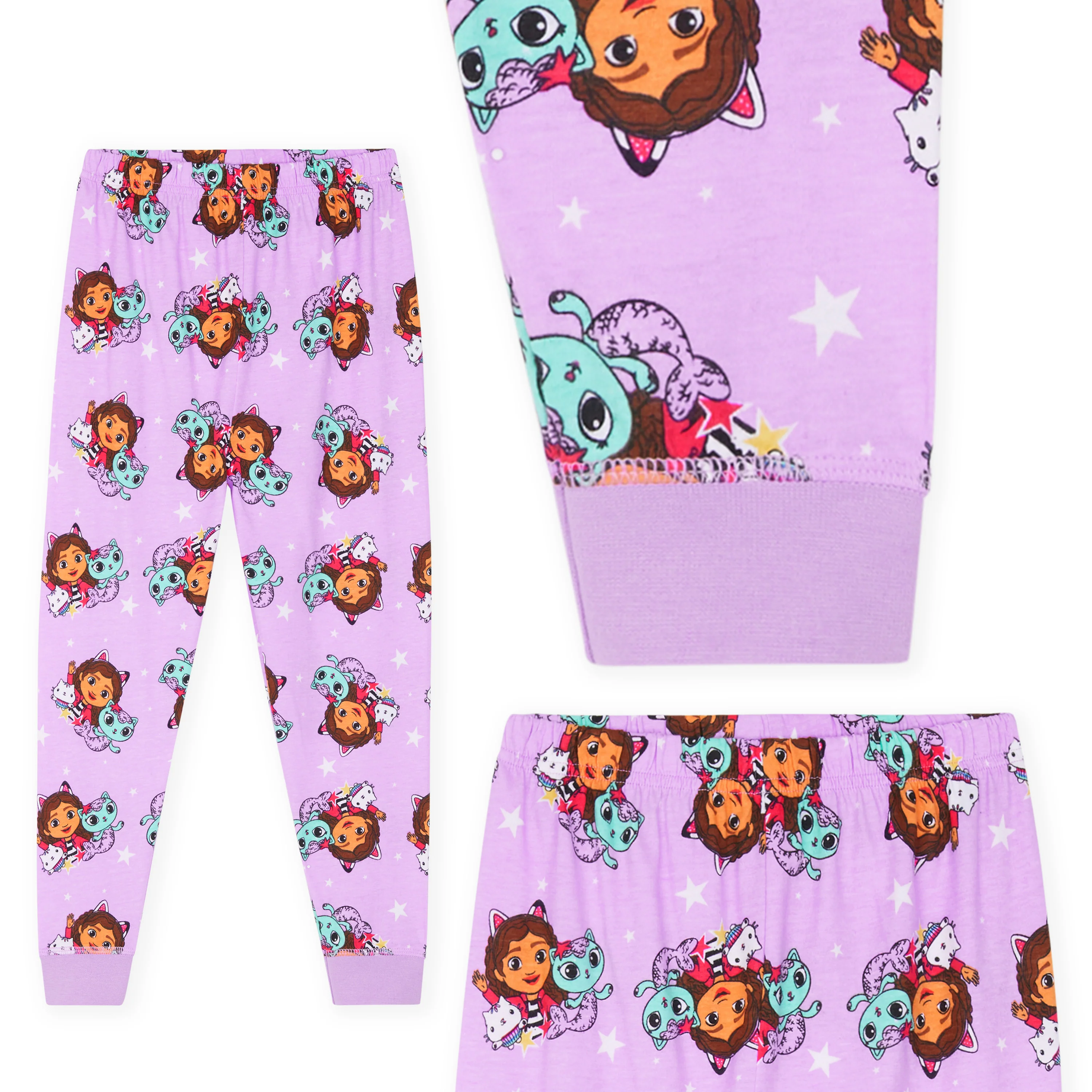 Gabby’s Dollhouse Girls Pyjamas, Kids 2 Piece Nightwear Set - Image 4