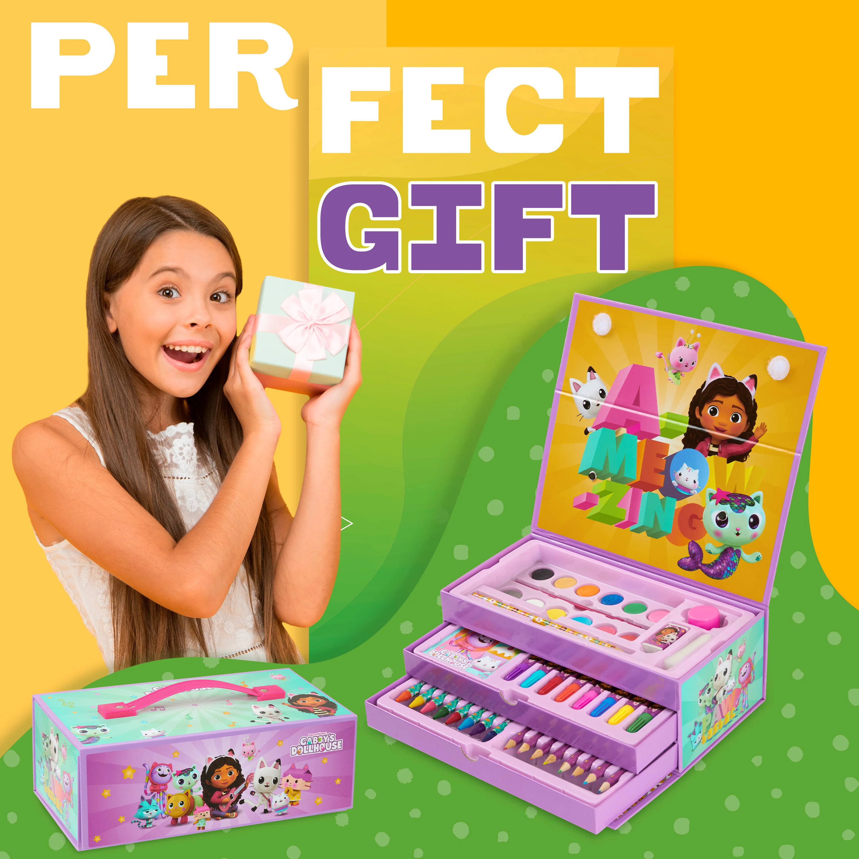 Gabby's Dollhouse Art Set Kids Colouring Set, Gabby's Dollhouse Art Set for Kids - Image 3