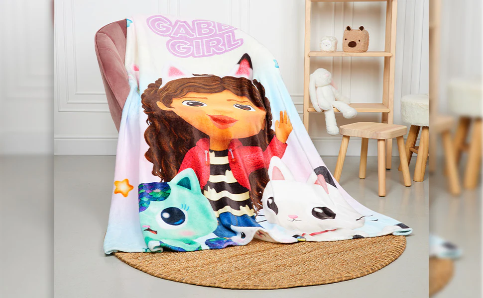 Gabby's Dollhouse Fleece Bed Blanket for Kids Super Soft Blanket Fleece Throws 150 x 130cm Warm Blankets - Gifts for Girls - Image 3