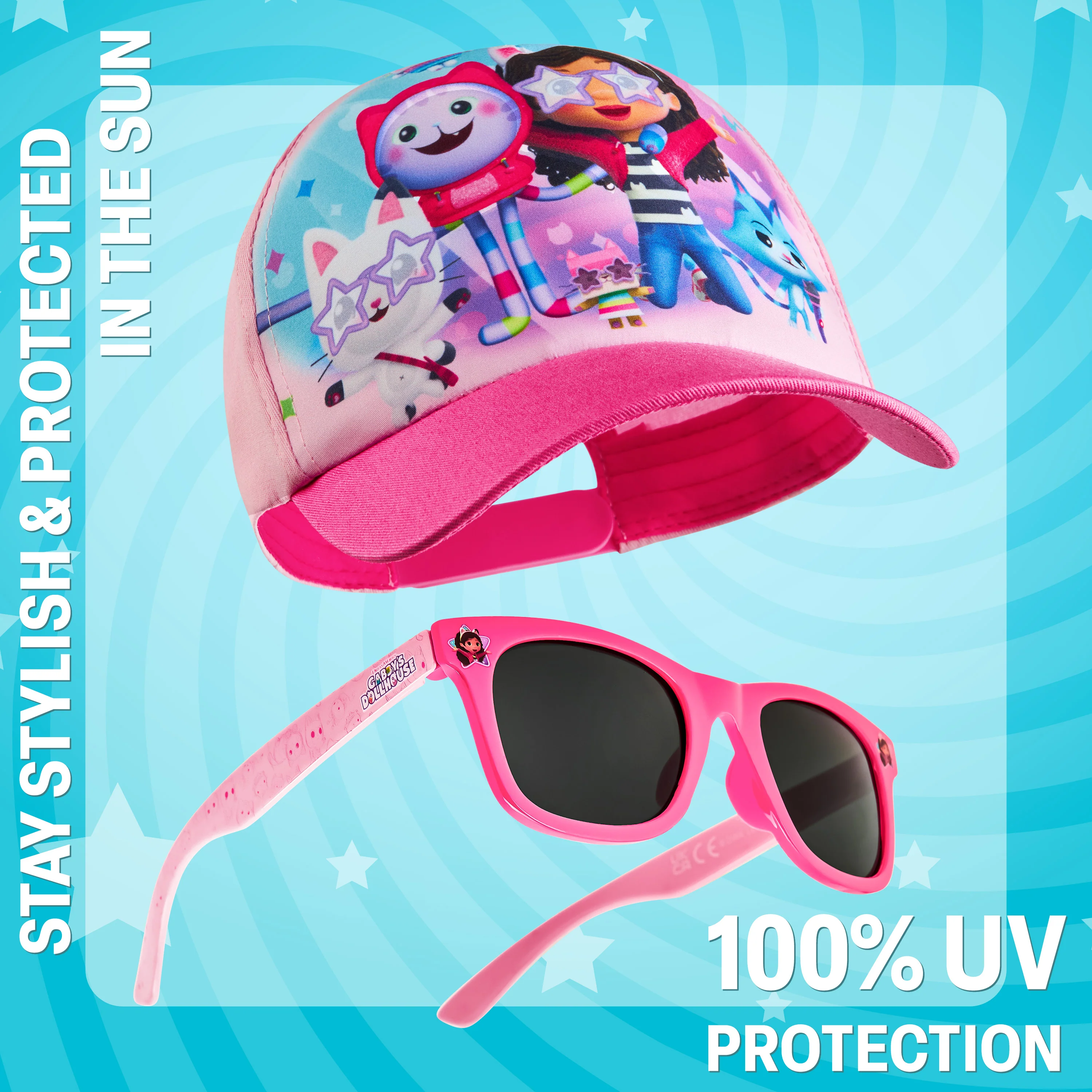 Gabby's Dollhouse Girls Sunglasses and Baseball Cap Set - Image 4