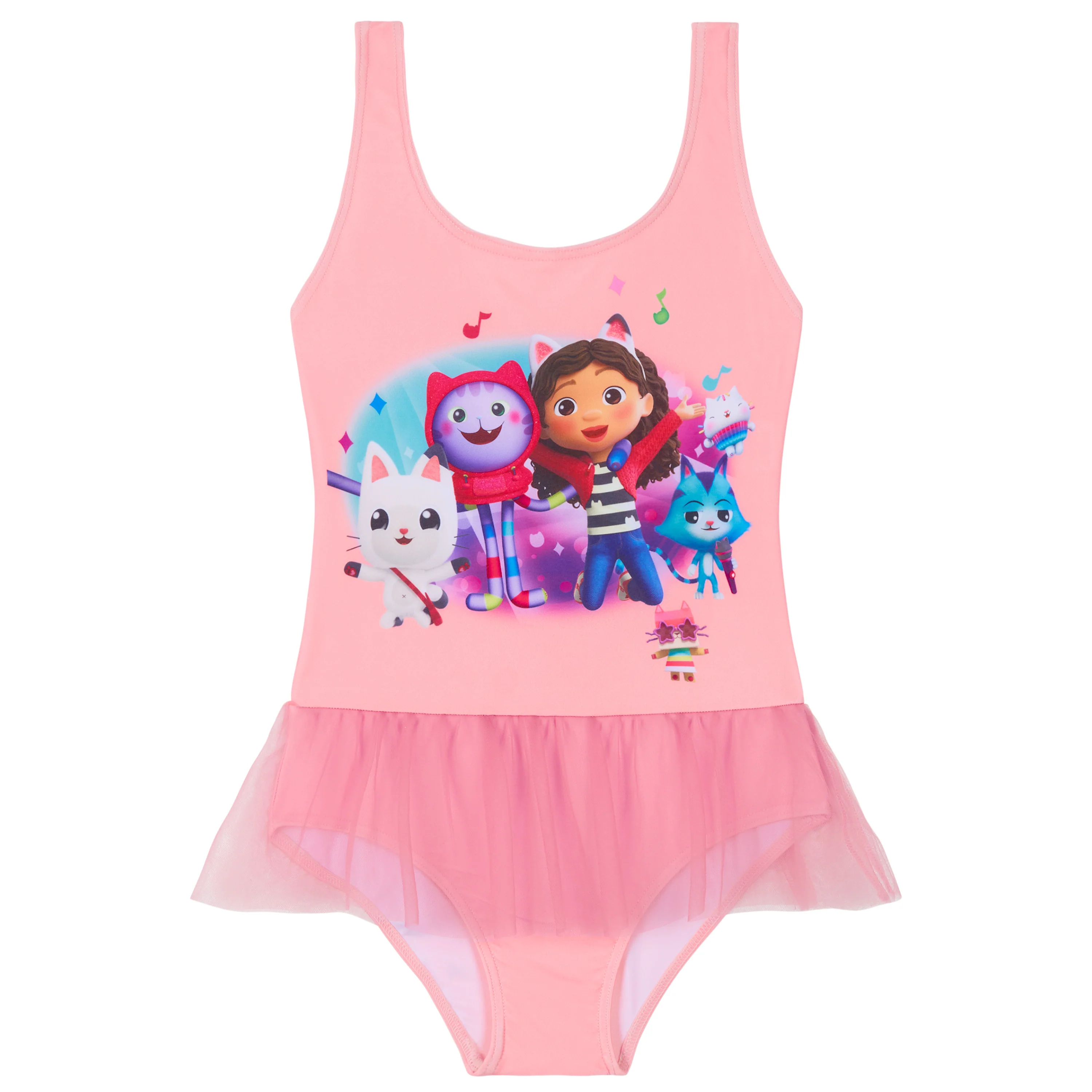 Gabby's Dollhouse Girls Swimming Costume, One Piece Swimsuit