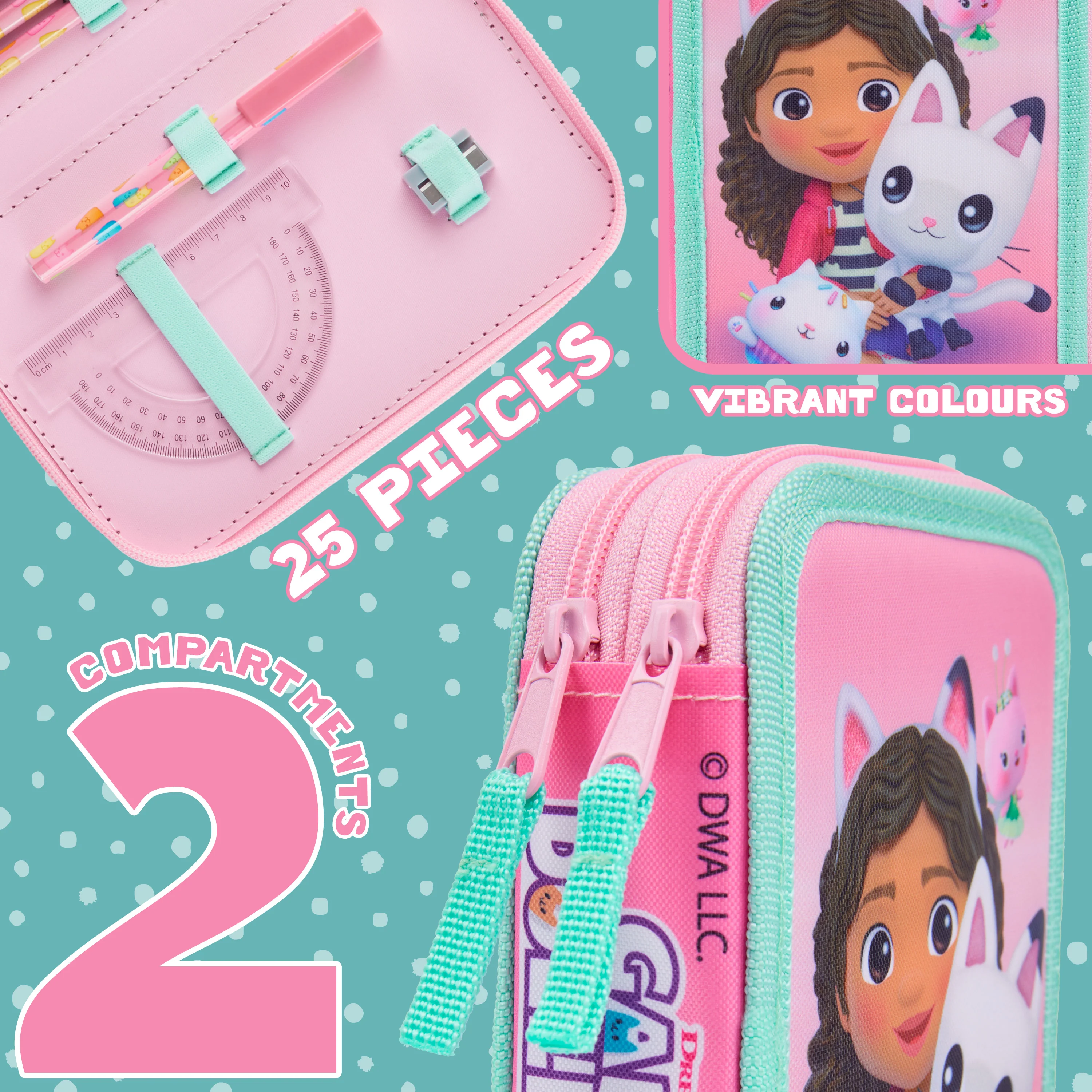 Gabby's Dollhouse Pencil Case with Stationery for Girls - Image 4