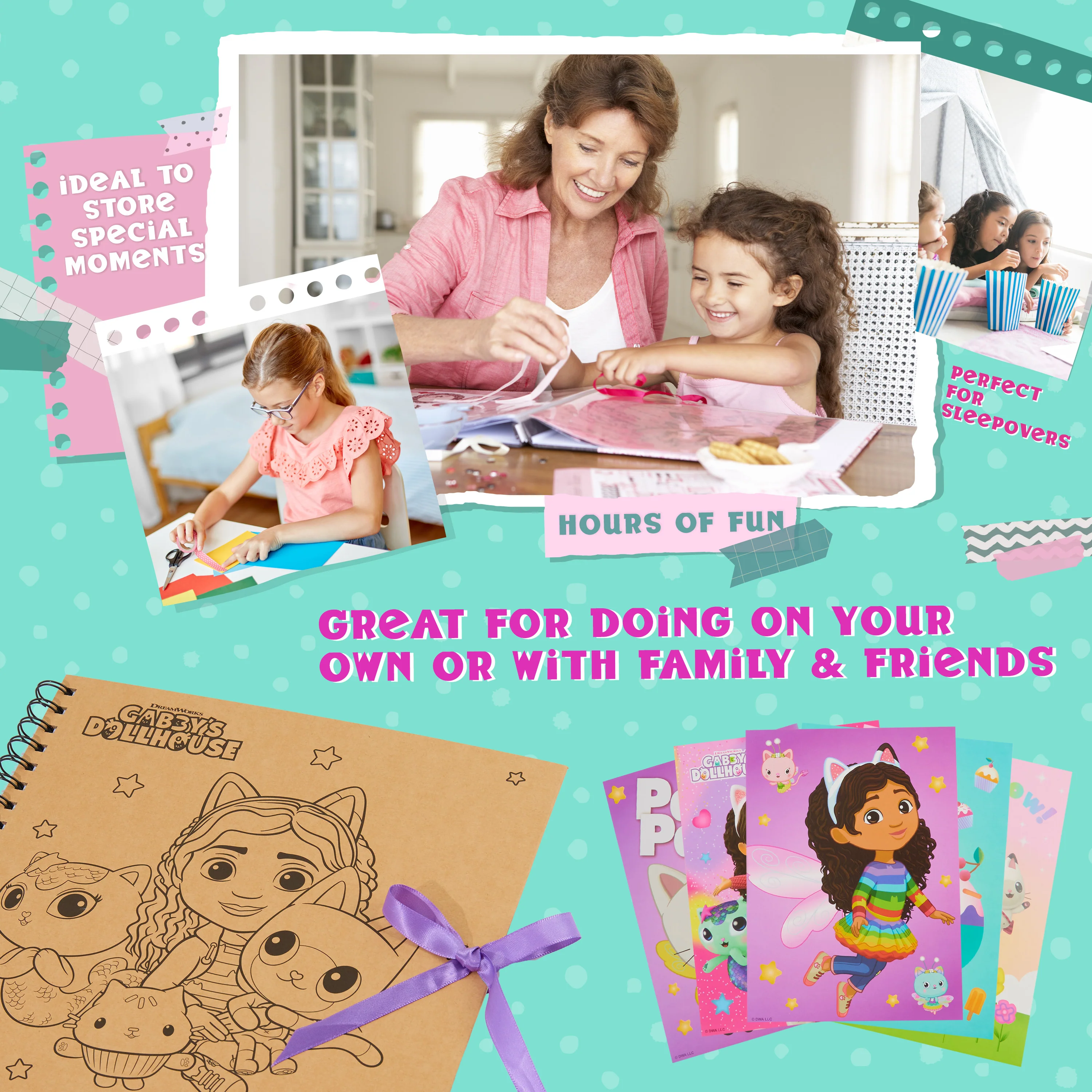 Gabby's Dollhouse Scrapbook Kit for Kids with Accessories - Gifts for Girls - Image 4