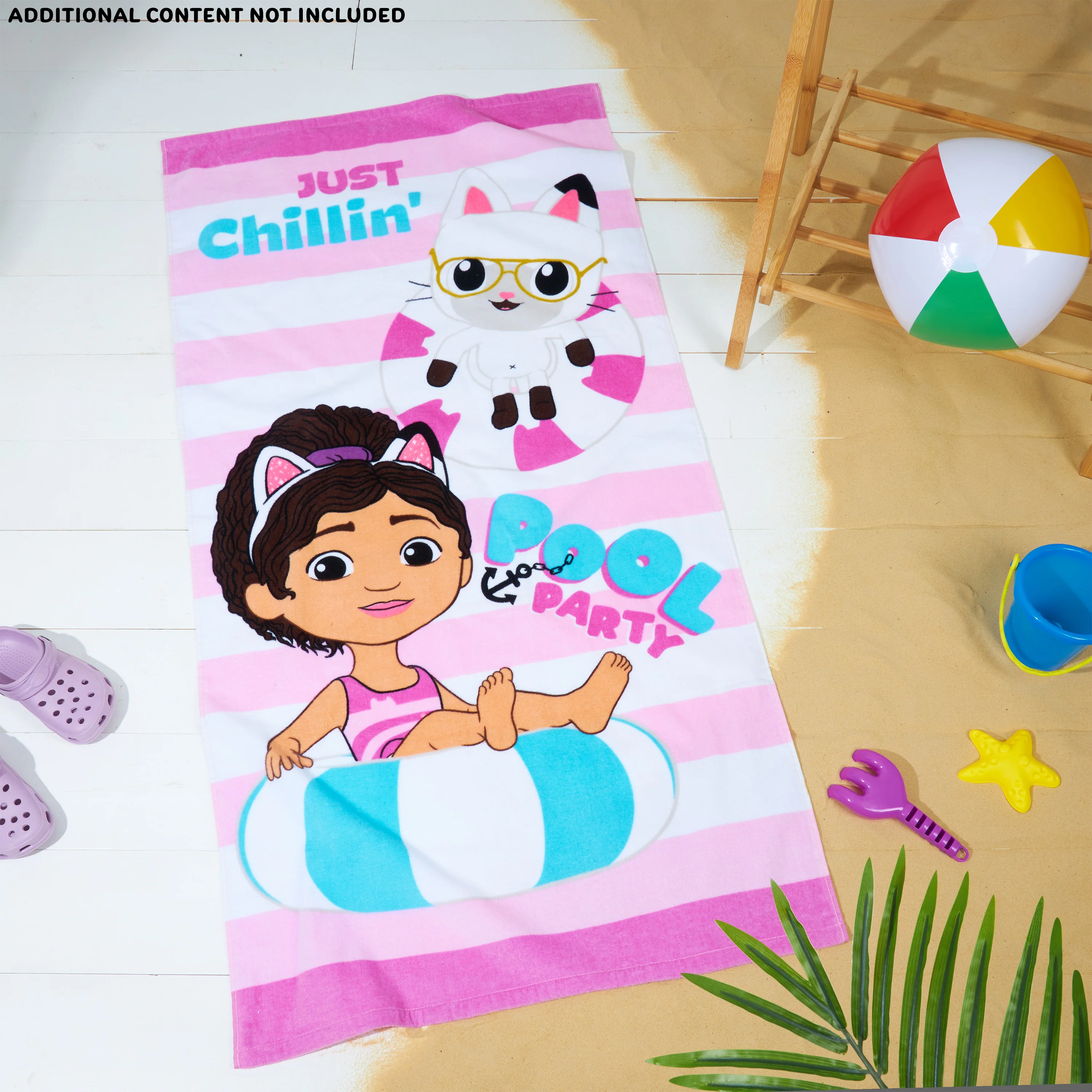 Gabby's Dollhouse Towel for Kids Toddlers Soft Absorbent Bath Shower Swimming Beach Towel 100% Cotton Quick Dry Holiday Essentials 140x70cm - Image 5