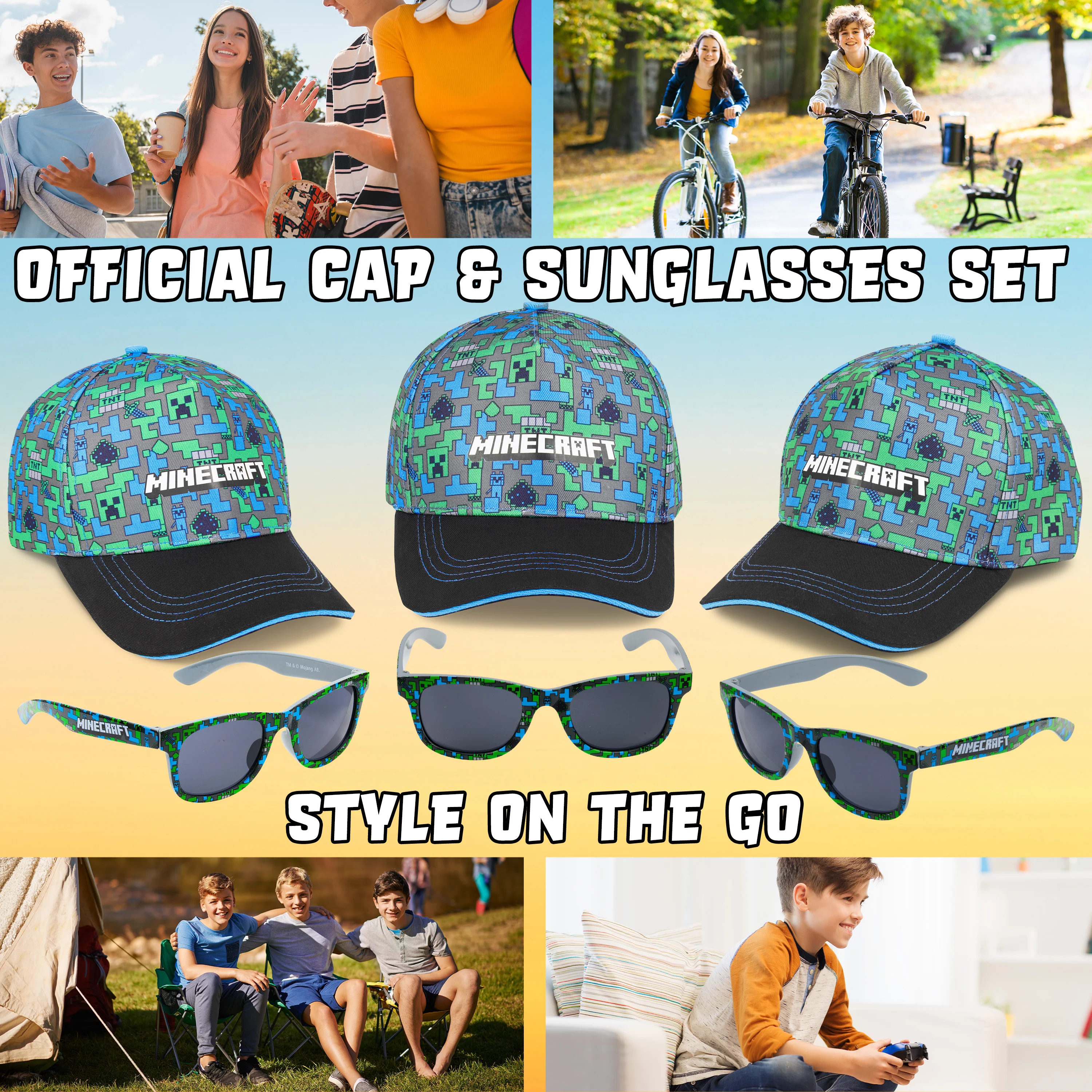 Get Trend Baseball Cap Kids Sunglasses Set Boys Hat 100% UV Protection Kids Sunglasses Holiday Accessories Boys Gifts - Image 2