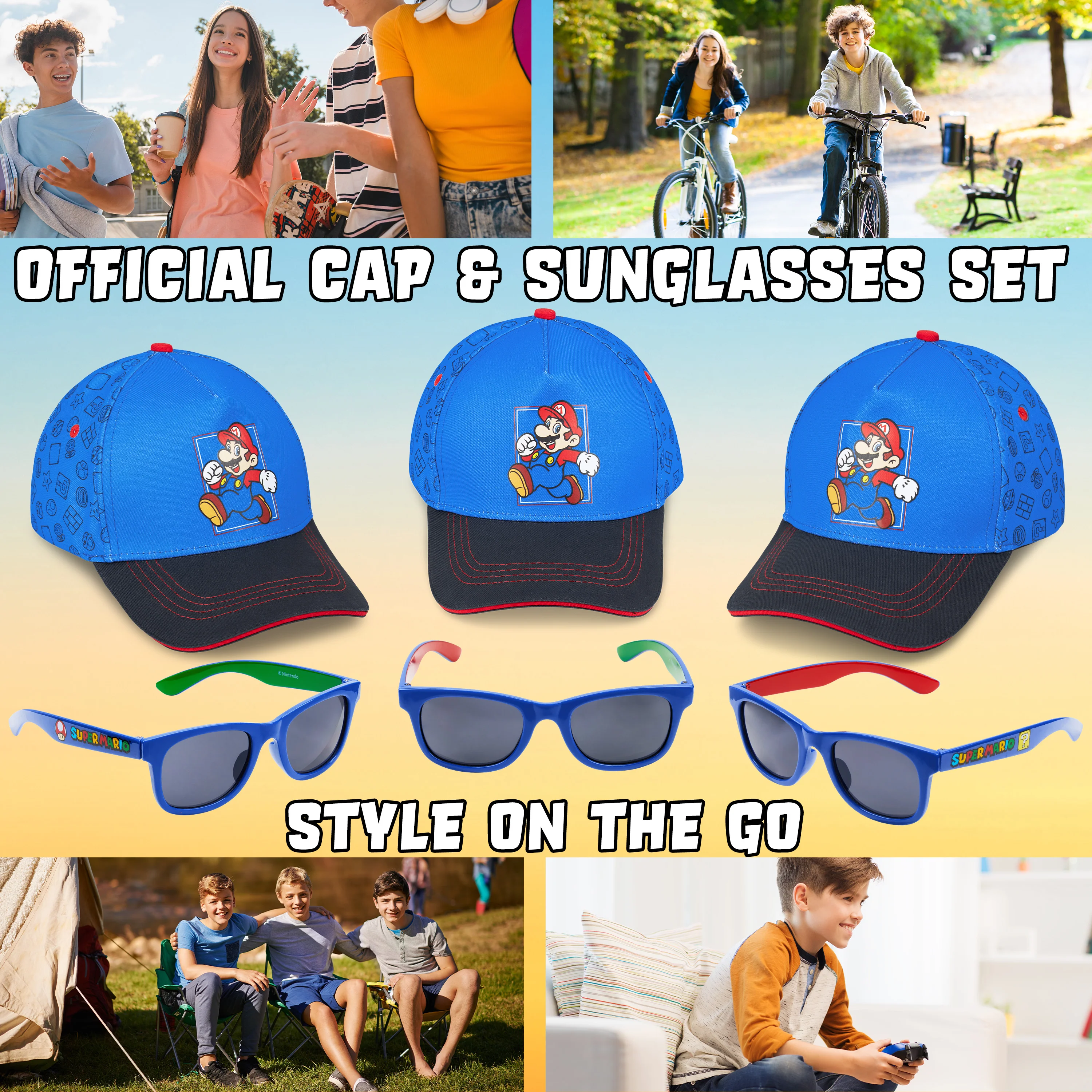 Get Trend Baseball Cap Kids Sunglasses Set Boys Hat 100% UV Protection Kids Sunglasses Holiday Accessories Boys Gifts - Image 2