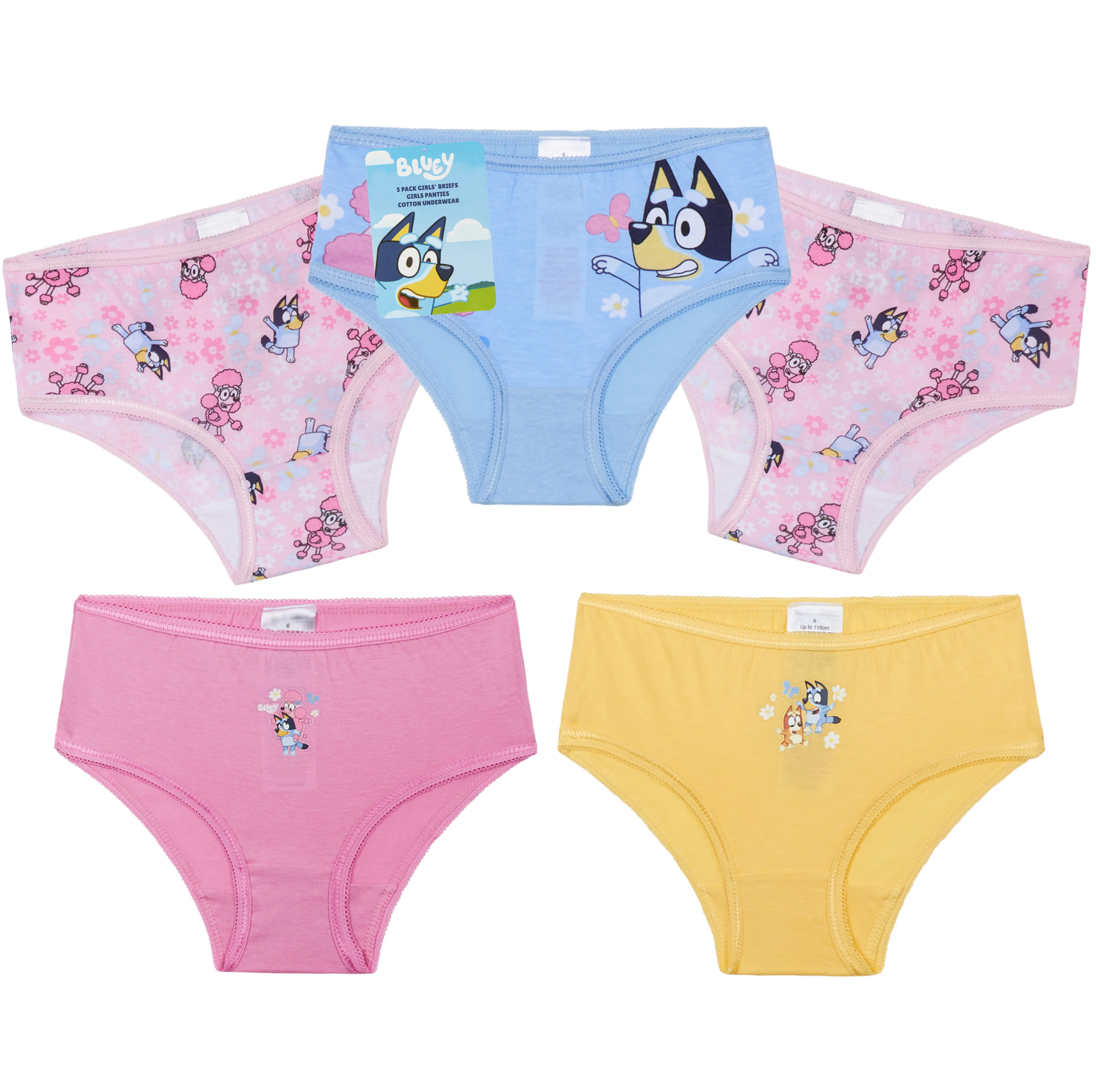 Get Trend Bluey Knickers Girls Breathable Panties Toddlers Girls Underwear Multipack