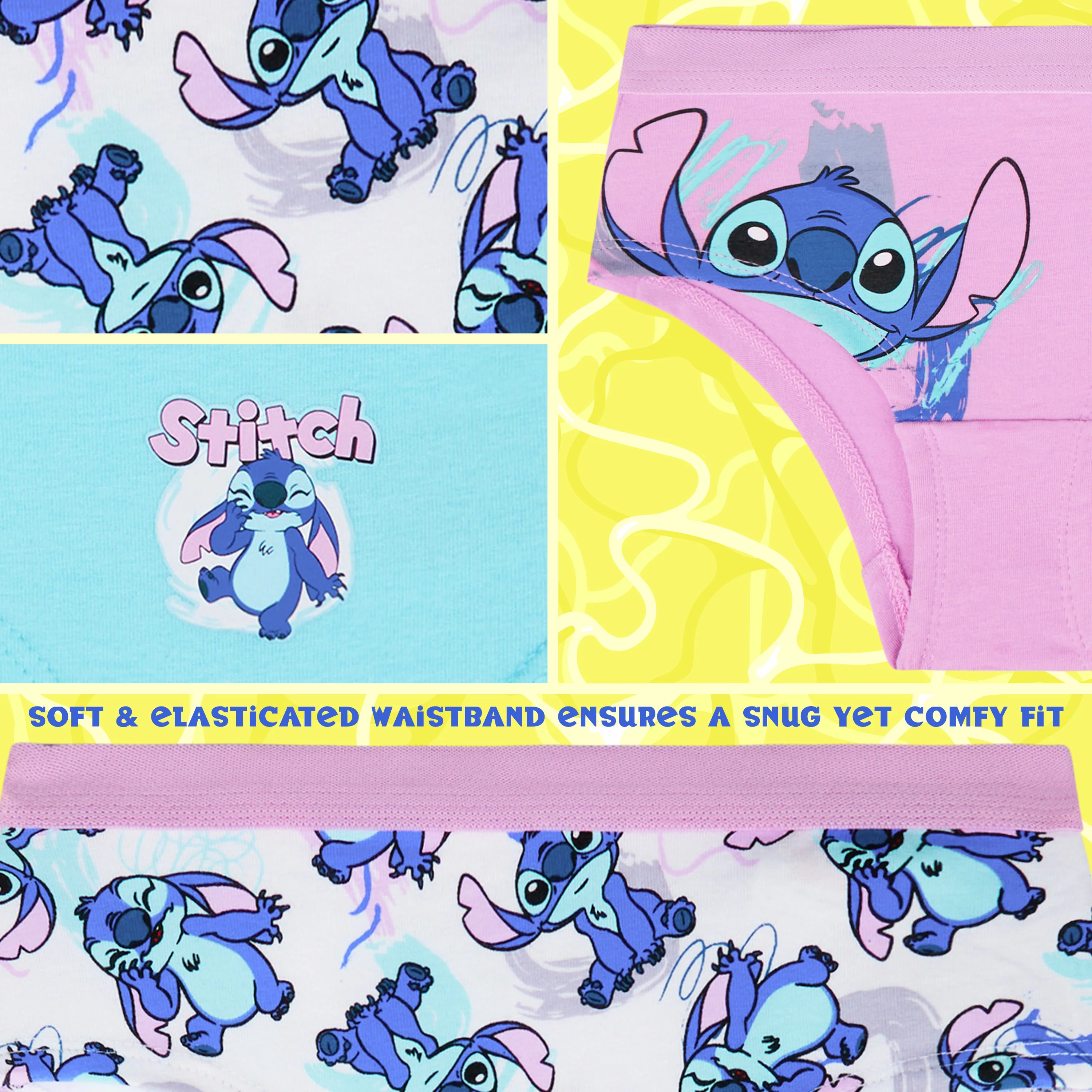 Get Trend Bluey | Stitch Knickers Girls Breathable Cotton Panties Toddlers Teens Underwear Multipack Underpants Girls Gifts - Image 4