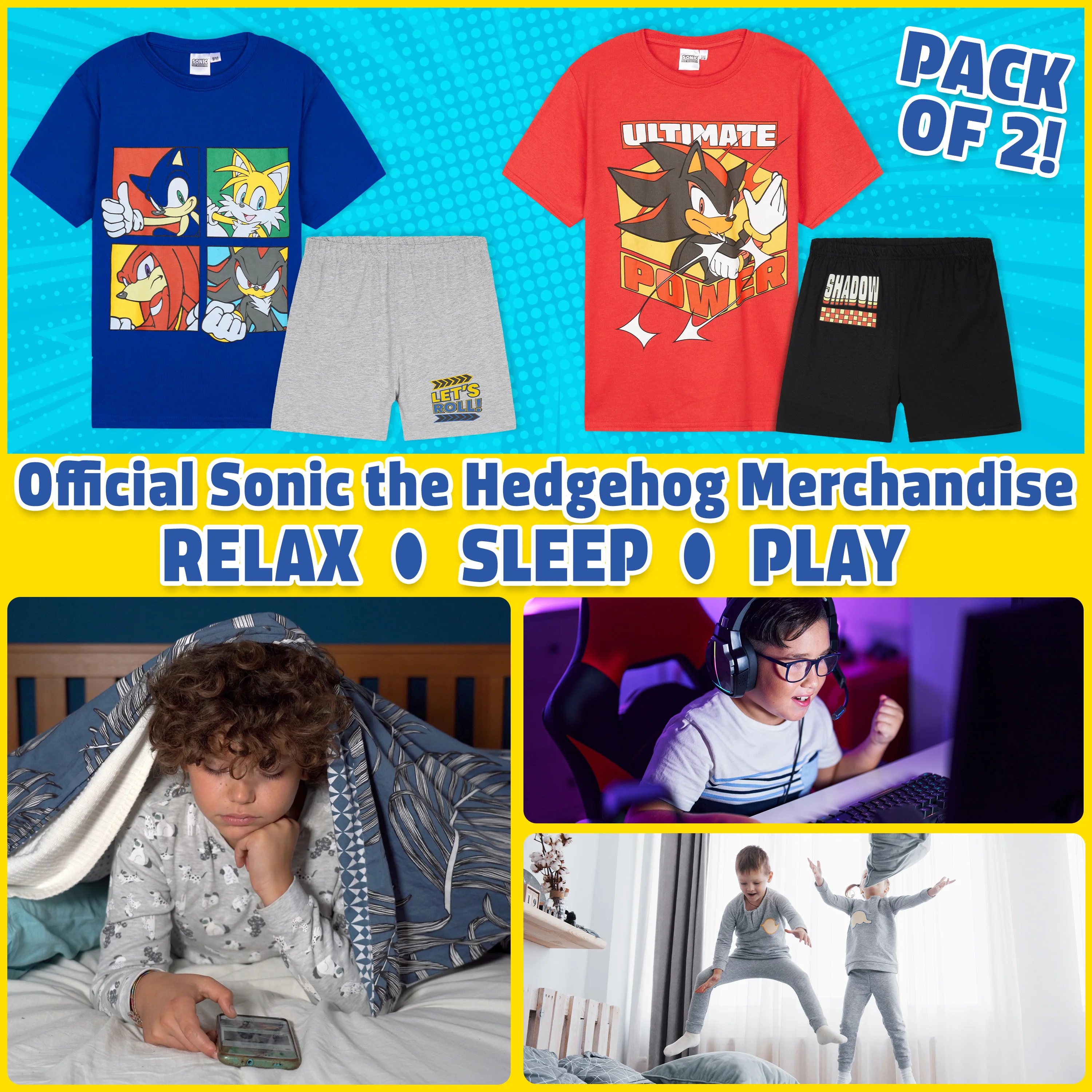 Get Trend Boys Pyjamas Set Short PJs Kids Lounge Set Nightwear Soft Summer Sleepwear Multipacks Available Gifts for Boys - Image 2