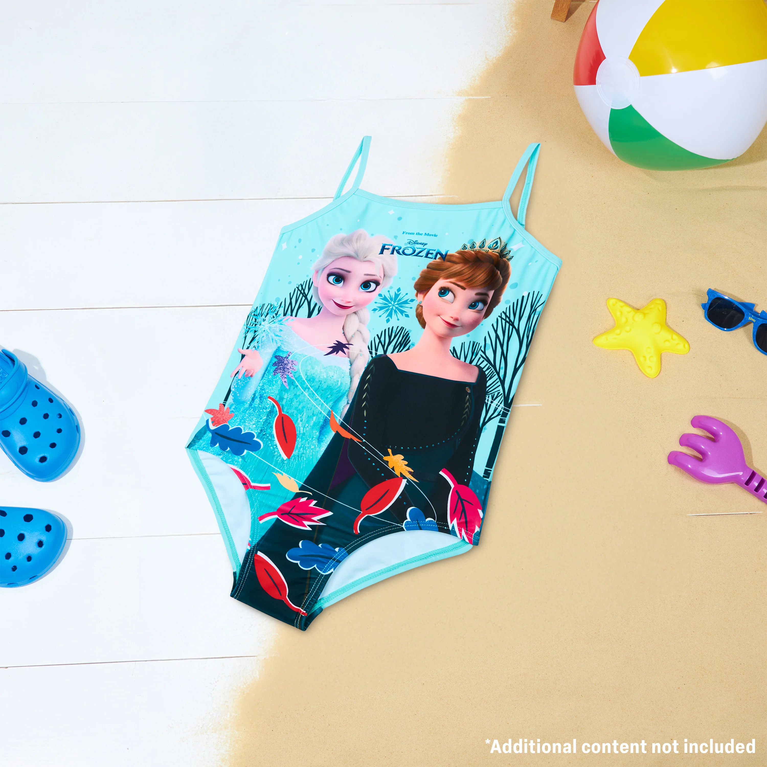 Get Trend Disney | Frozen Girls Swimming Costume Toddlers One Piece Stretchy Swimsuit Comfortable Straps Swimwear for Beach Pool Swimming Holiday Essentials - Image 5