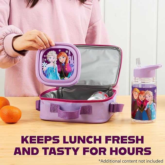 Get Trend Disney Frozen Lunch Bag Set for Kids 3 Pcs with Snack Lunch Box - Image 6