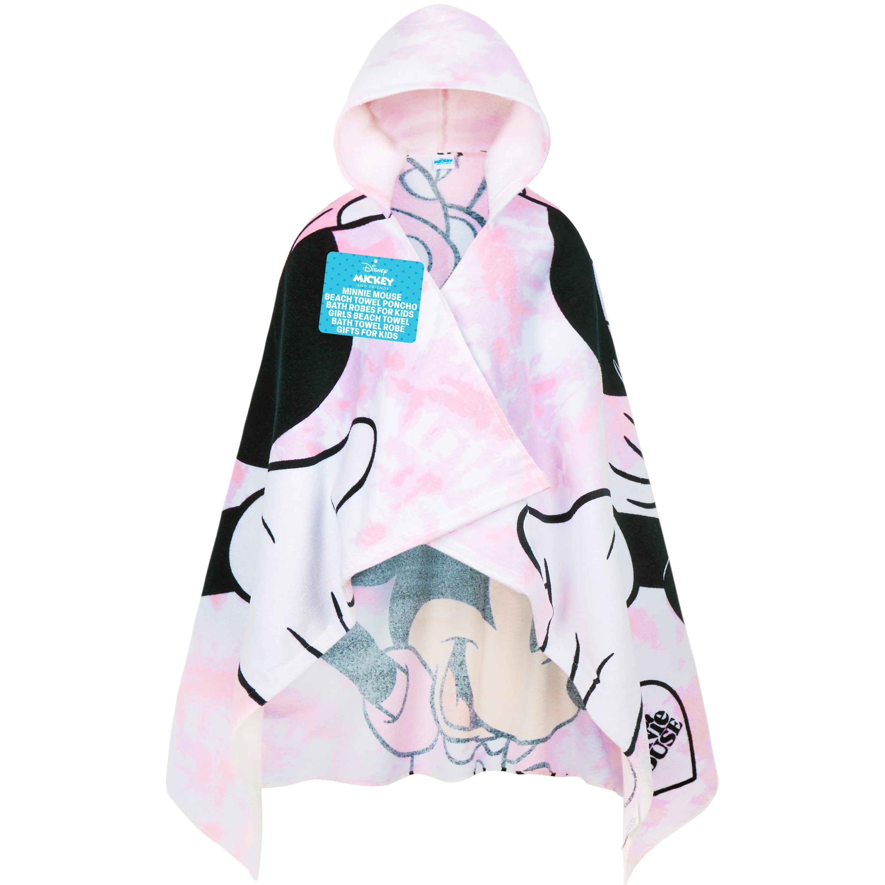Get Trend Disney Minnie Mouse Bath Towel with Hood for Kids(3-7 Years)