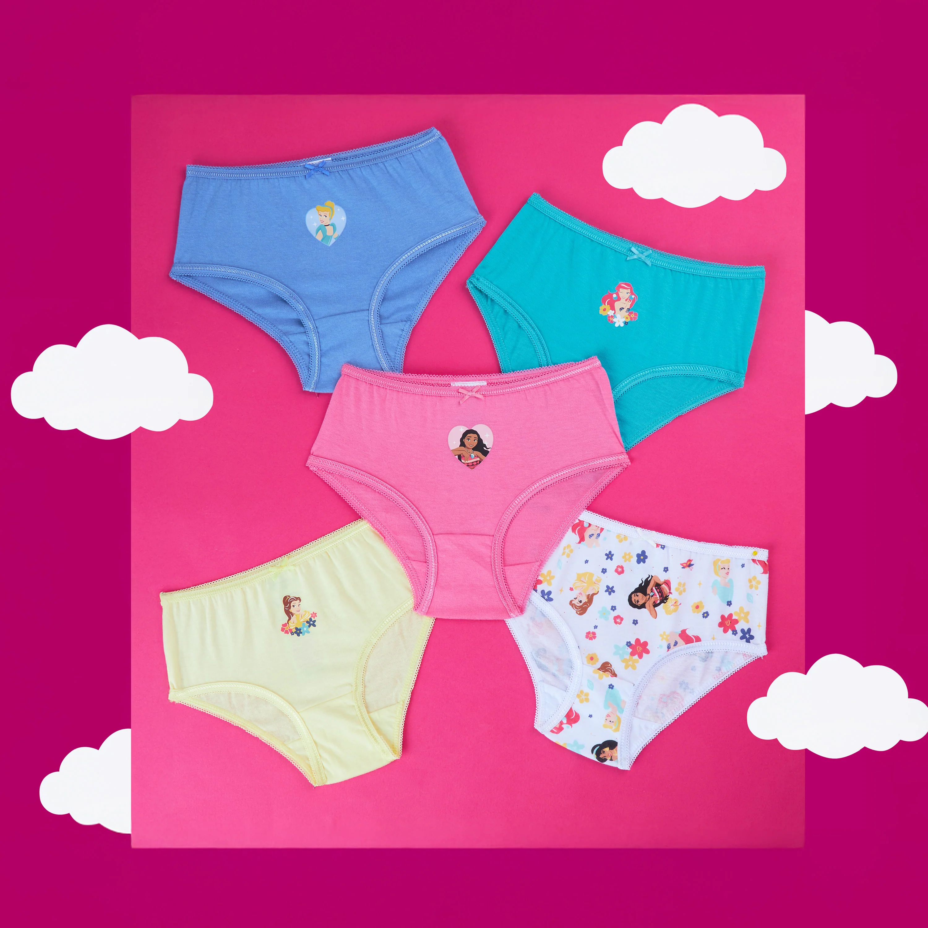 Get Trend Disney Princess Knickers Girls Breathable Panties Multipack - Image 5