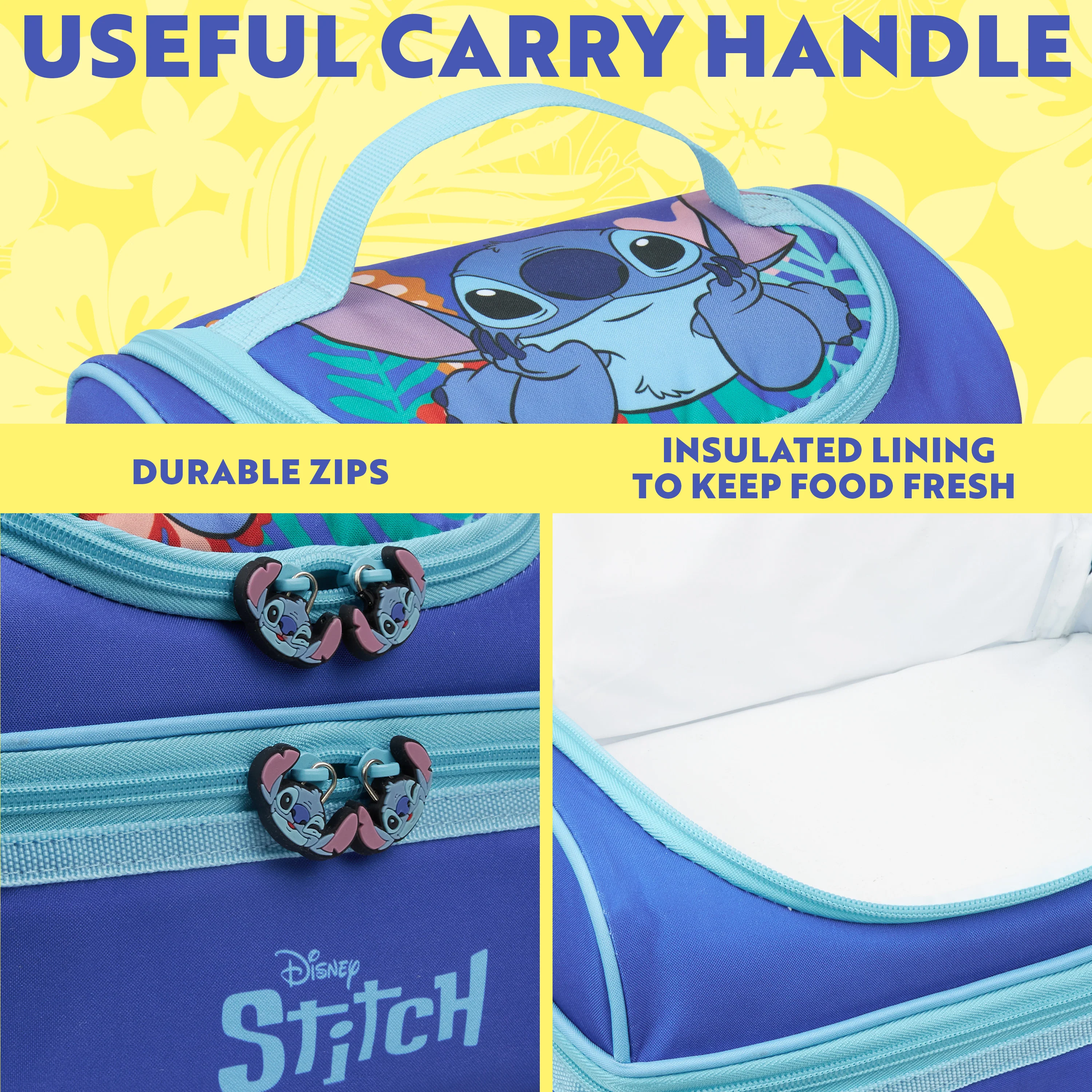 Get Trend Disney Stitch Lunch Bag for Kids Insulated Lunch Box with Compartments - Image 4