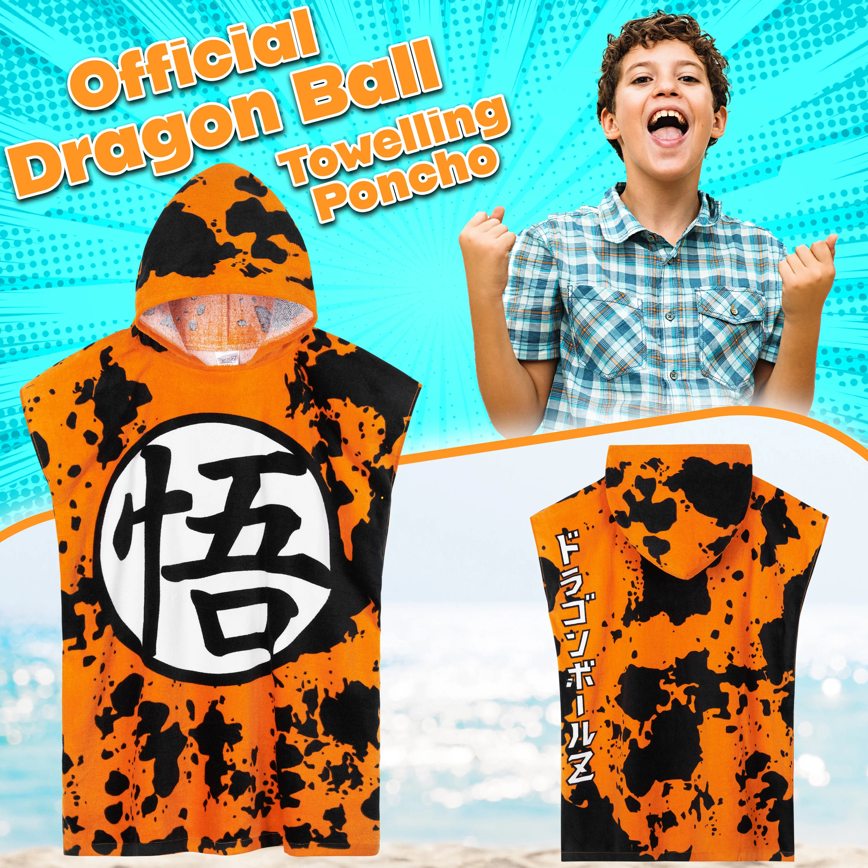 Get Trend Dragon Ball Z Bath Towel with Hood for Kids Teens Changing Robe - Image 2