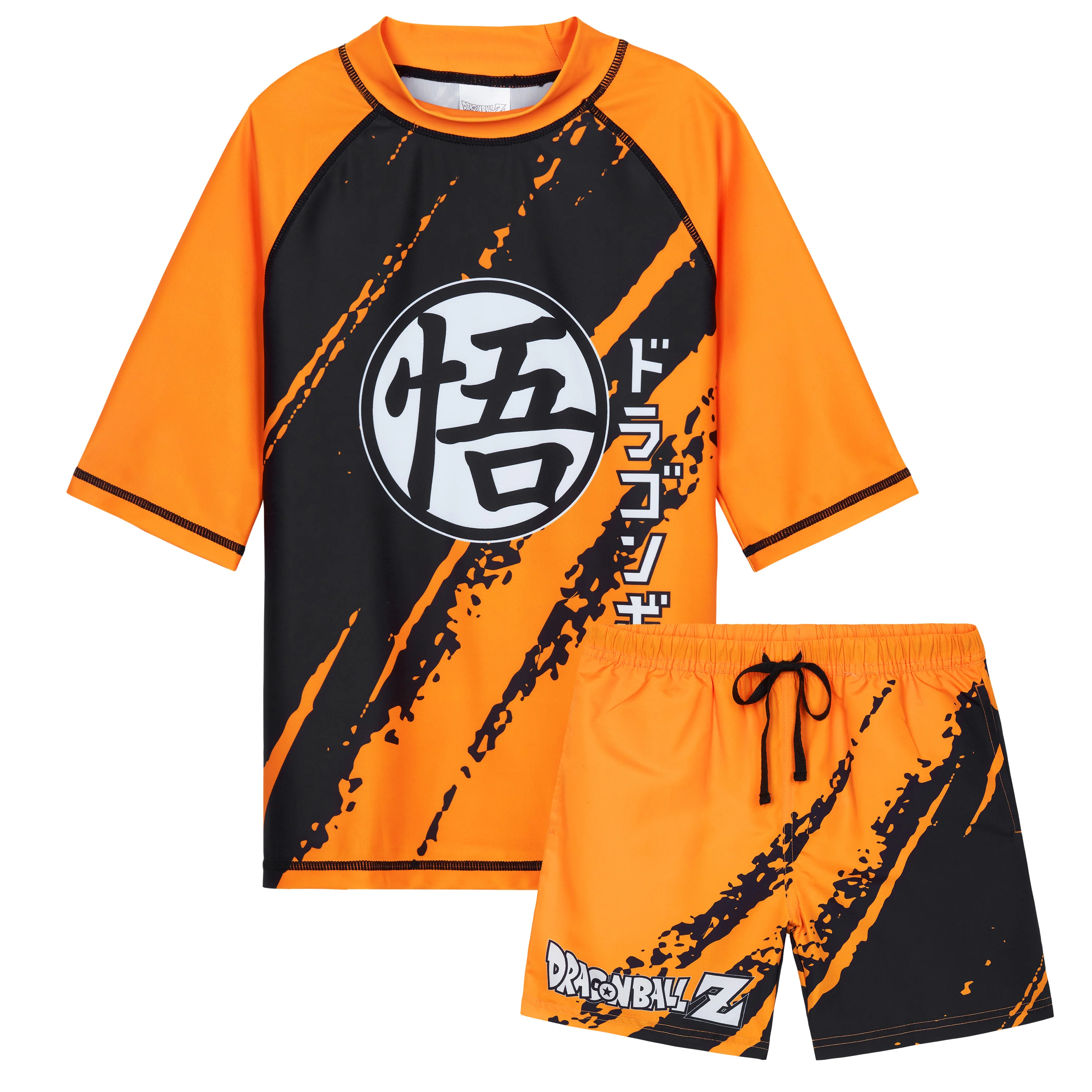 Get Trend Dragon Ball Z Swimsuit Set for Boys 2 Pcs with Swimming Trunks Marshall Rubble Chase Boys Rash Vest for Swimming Beach Trip Holiday Essentials