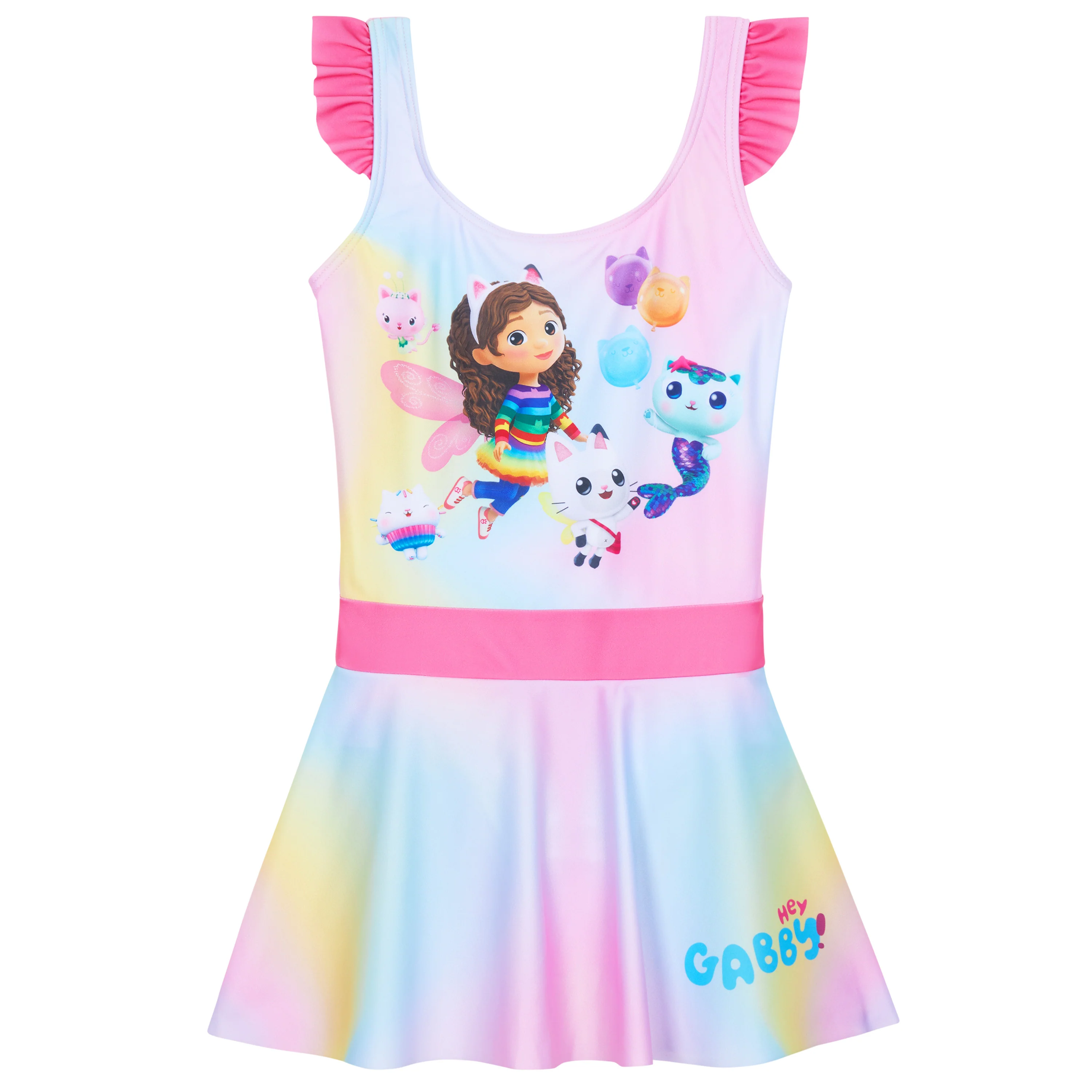 Get Trend Girls Swimming Costume Swim Dress Stretchy One Piece Swimsuit Comfortable Teenagers Swimwear for Beach Pool Holiday Essentials