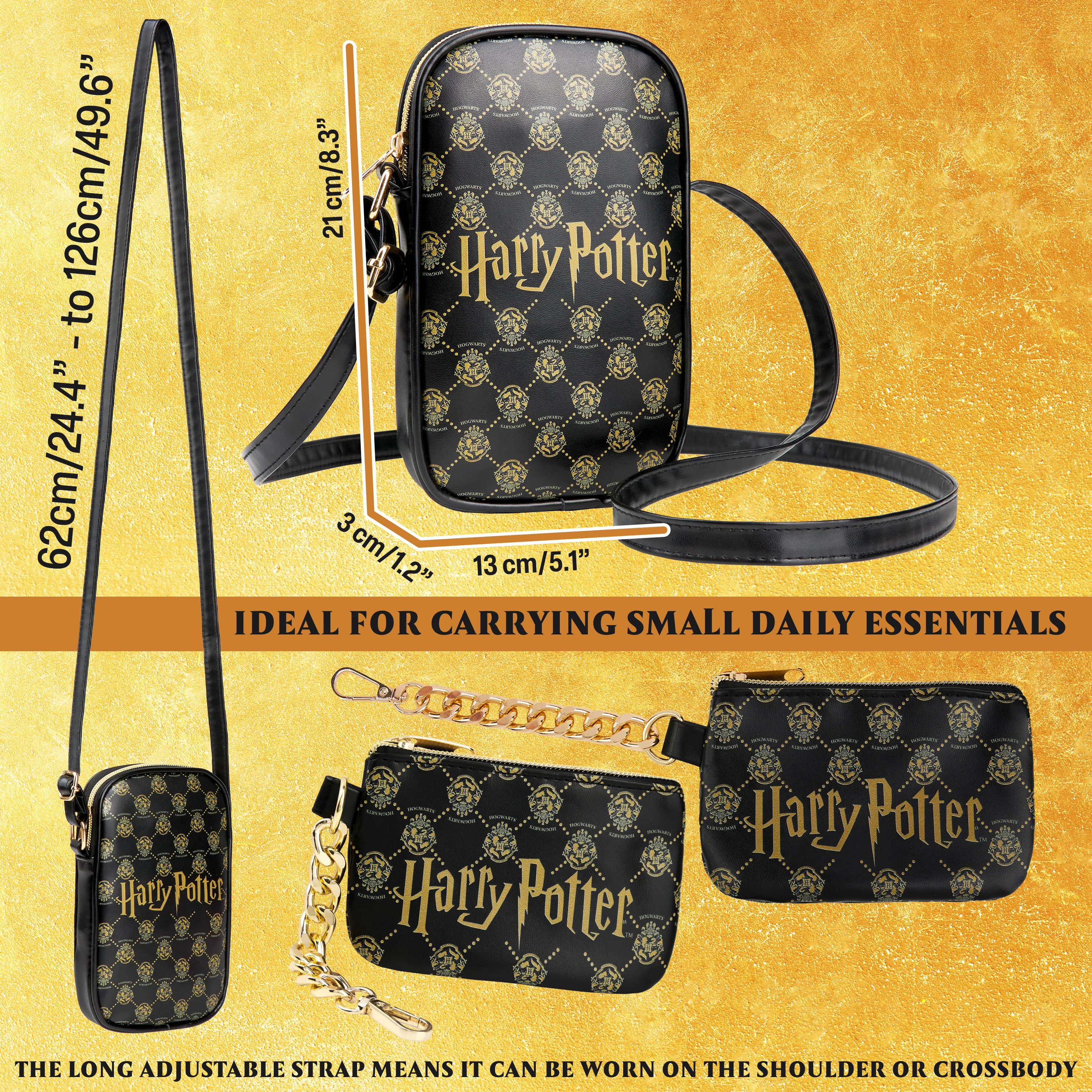 Get Trend Harry Potter for Girls Teenagers Women Shoulder Bag Zipped Crossbody - Image 6