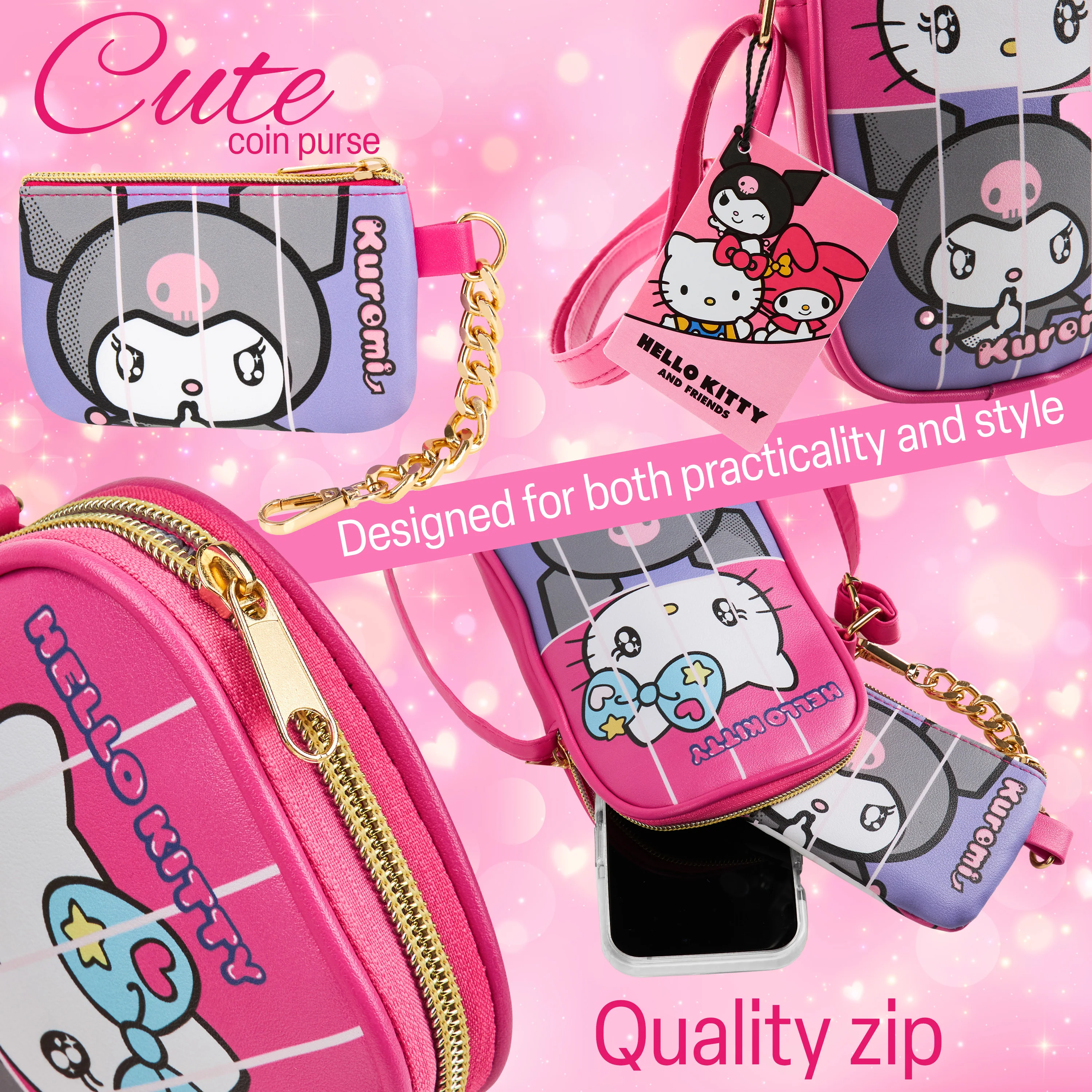 Get Trend Hello Kitty Handbags for Girls Teenagers Women Shoulder Bag - Image 4