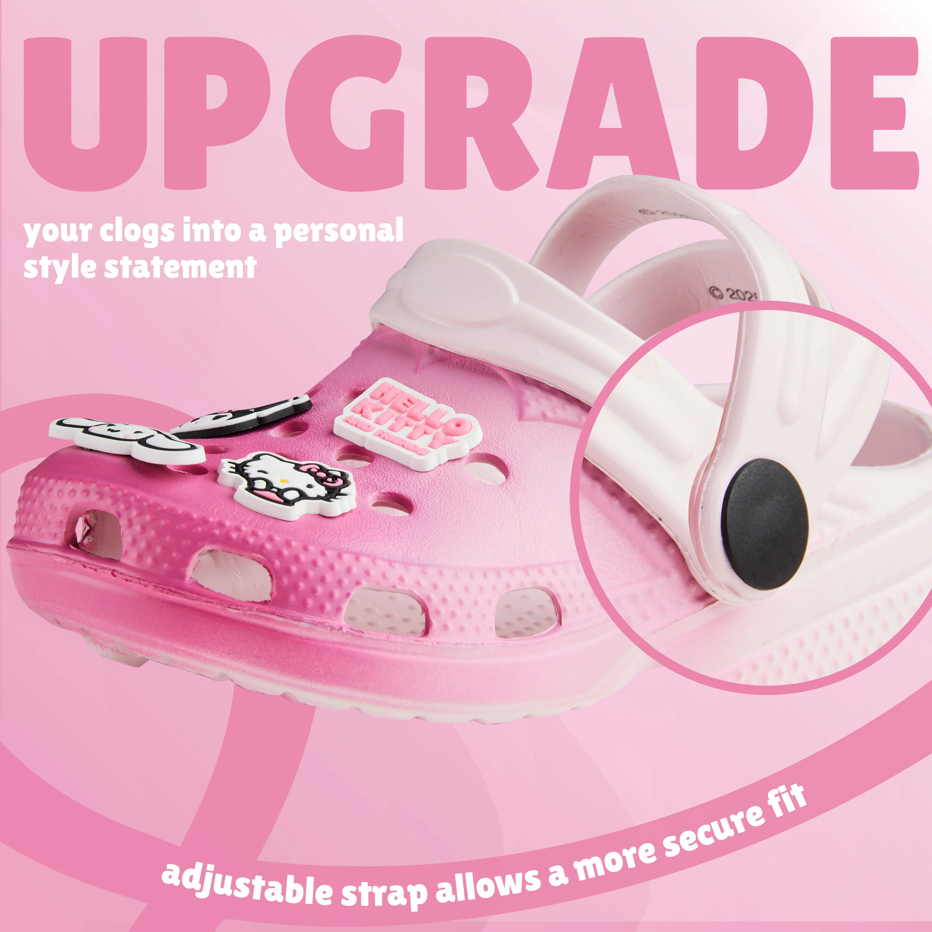 Get Trend Hello Kitty Sanrio Clogs Girls Garden Shoes Slip On Removable Charms - Image 5