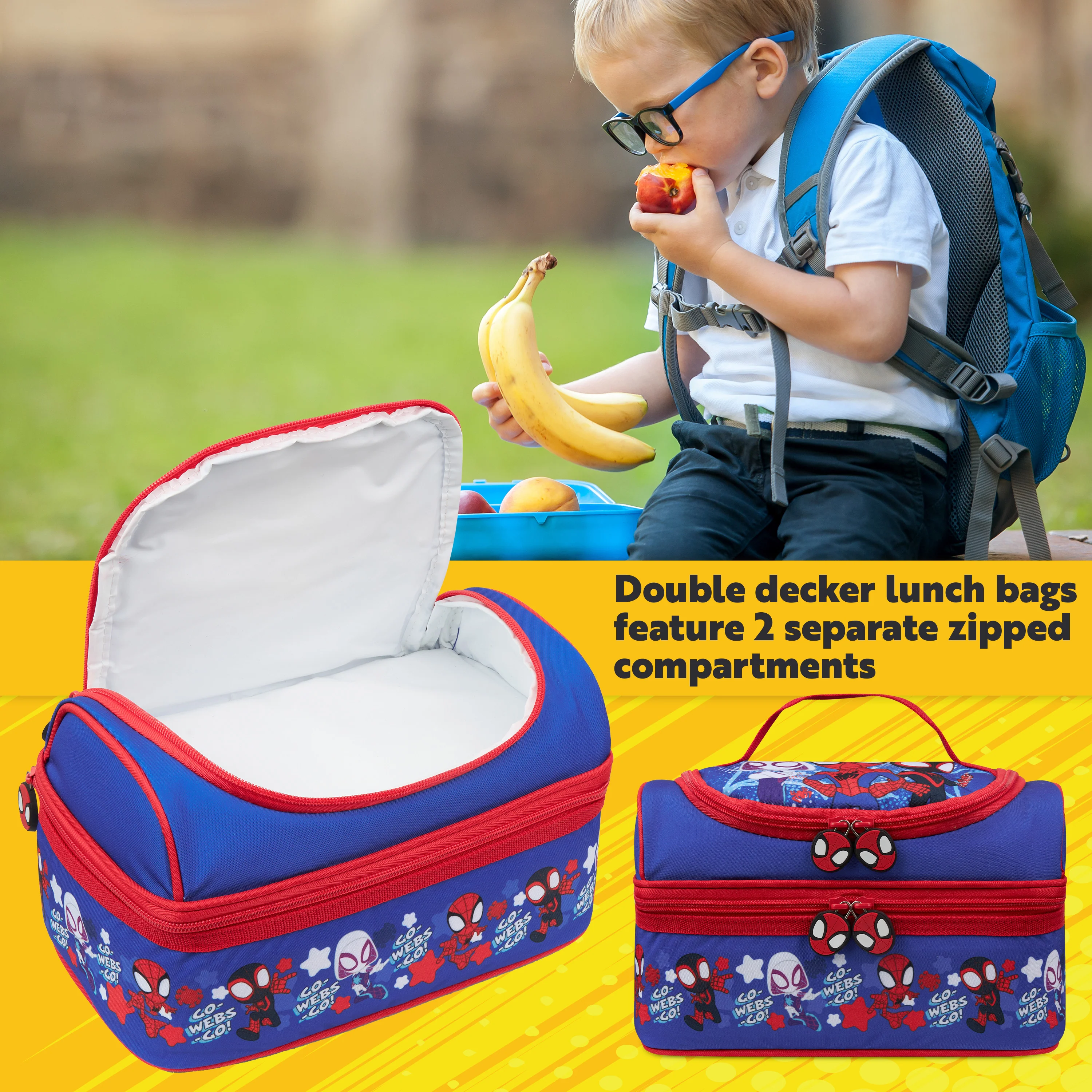 Get Trend Marvel Spidey Lunch Bag for Kids Insulated Lunch Box with Compartments - Image 2