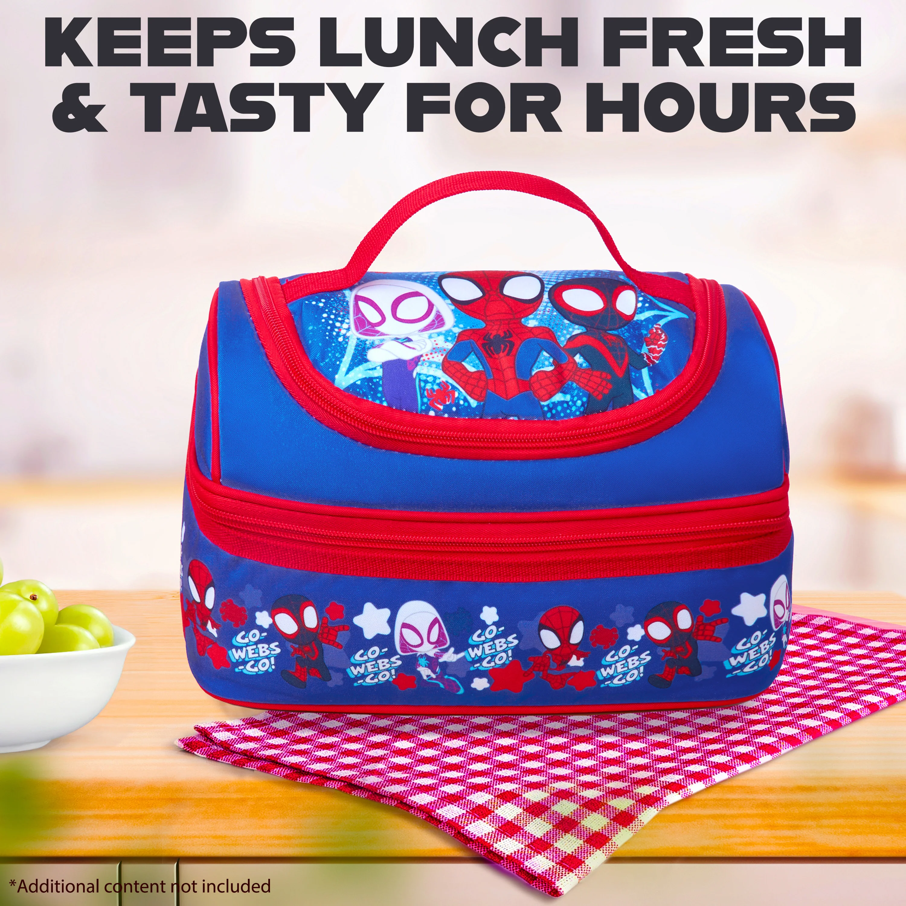 Get Trend Marvel Spidey Lunch Bag for Kids Insulated Lunch Box with Compartments - Image 5