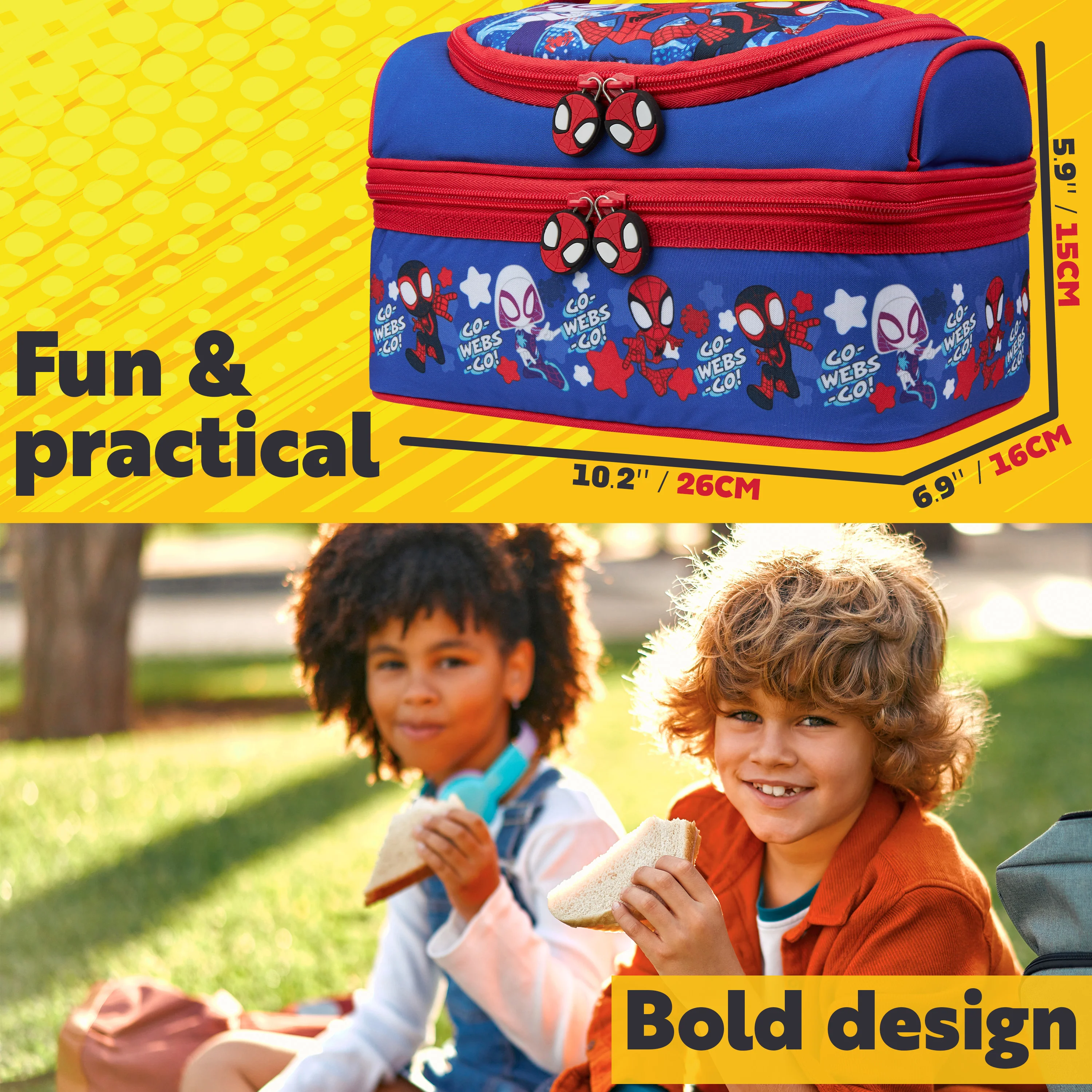Get Trend Marvel Spidey Lunch Bag for Kids Insulated Lunch Box with Compartments - Image 6