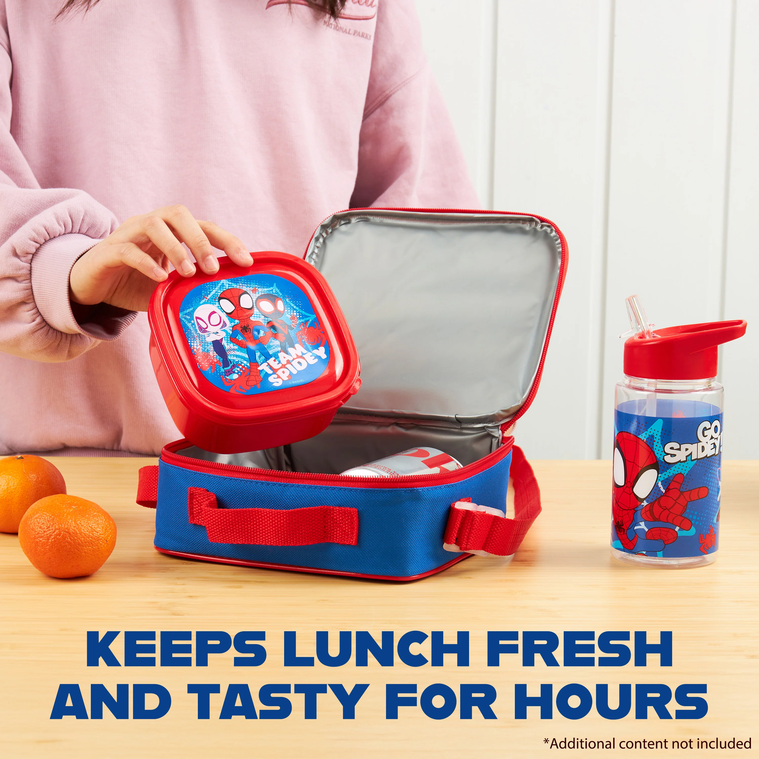 Get Trend Marvel Spidey Lunch Bag Set for Kids 3 Pcs with Snack Lunch Box - Image 5