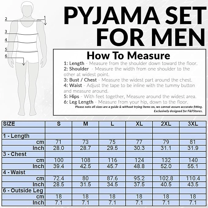 Get Trend Mens Pyjamas Set Short PJs Soft Breathable Nightwear - Image 6