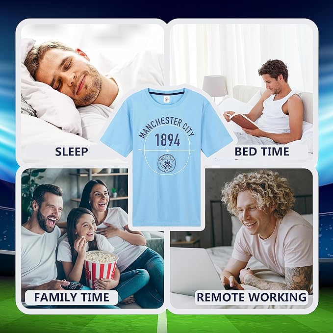 Get Trend Mens Pyjamas Set Short PJs Soft Breathable Nightwear - Image 3