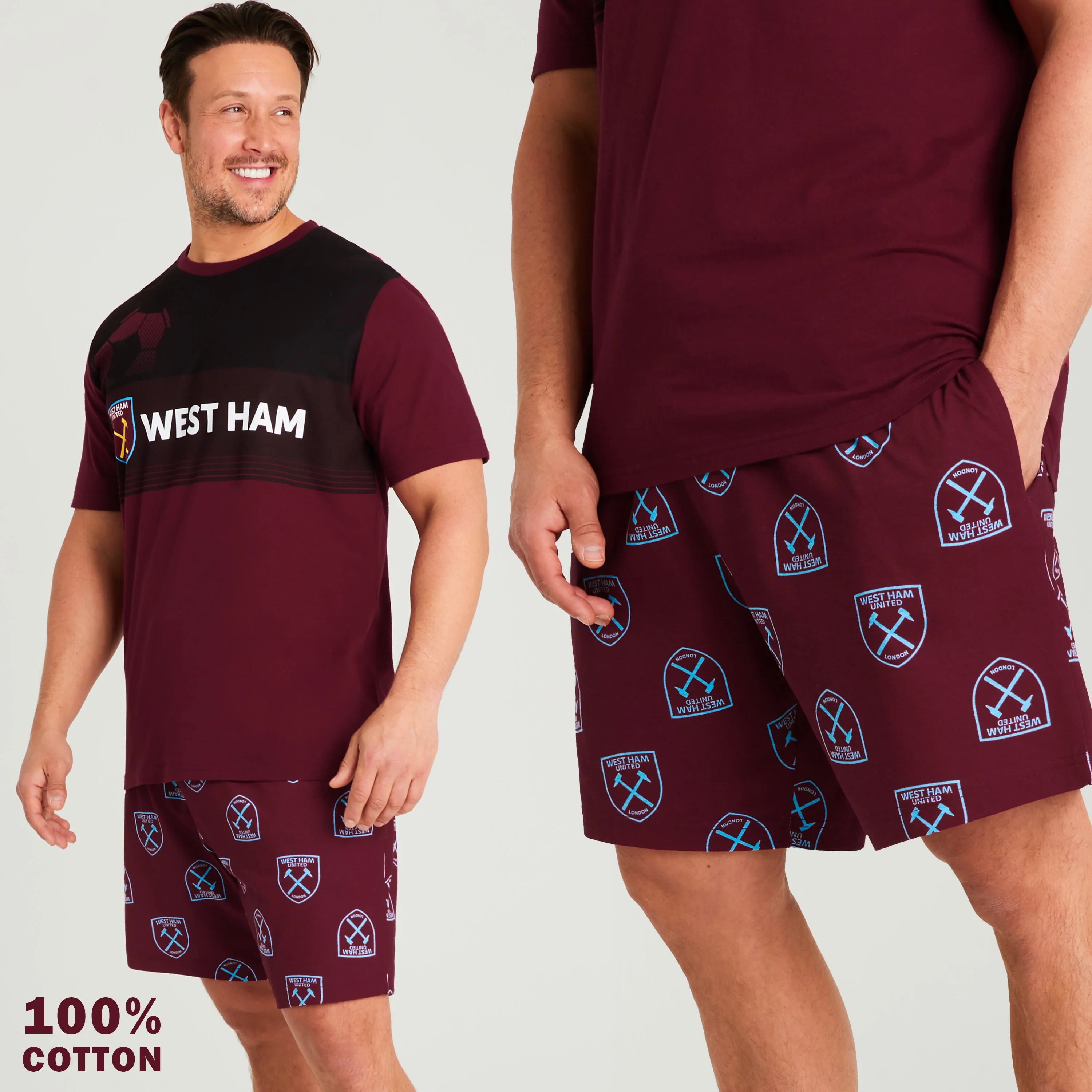 Get Trend Mens Pyjamas Set Short PJs Soft Breathable Nightwear Sleepwear - Image 5
