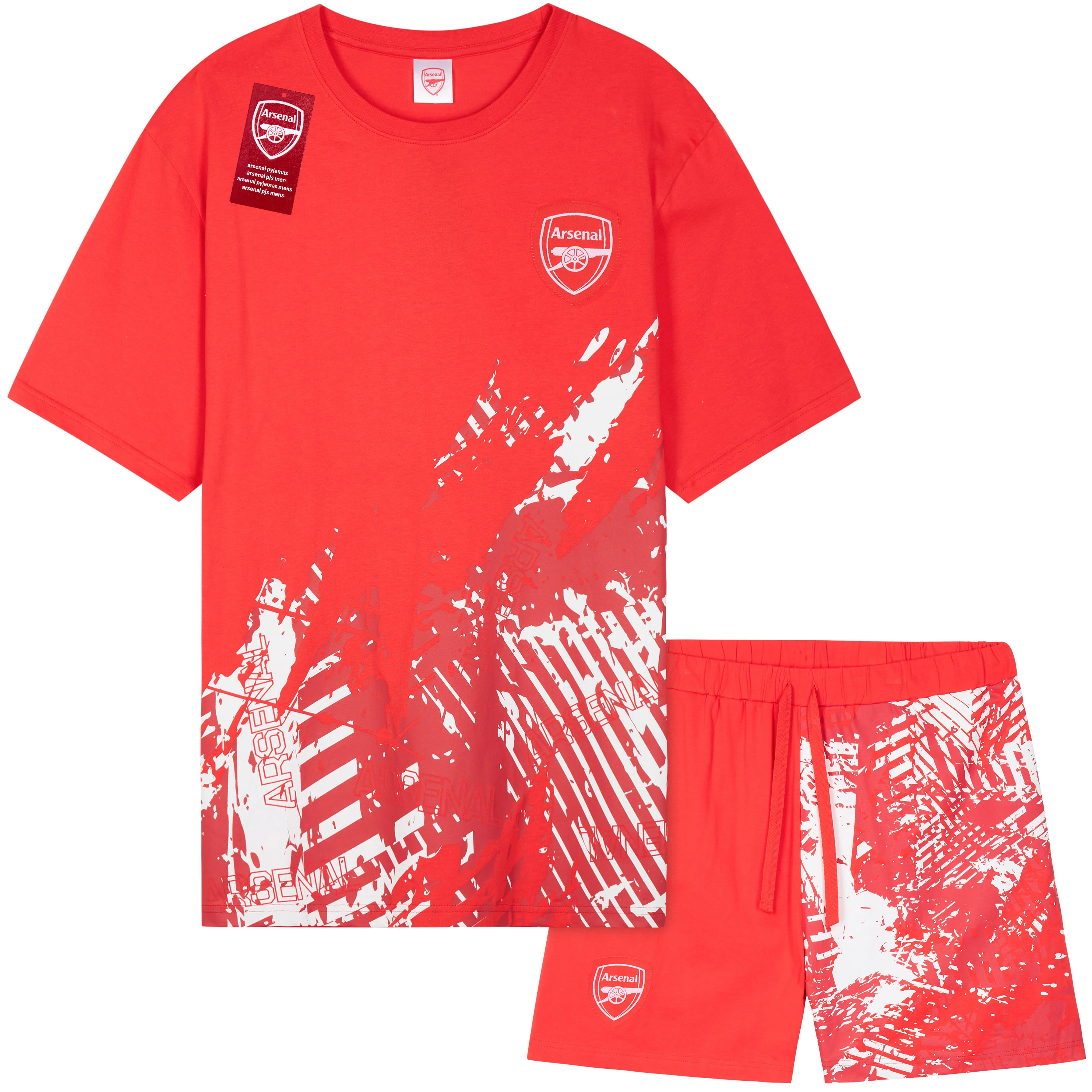 Get Trend Mens Pyjamas Set Short PJs Soft Breathable Nightwear Sleepwear Cosy Summer Lounge Set Football Gifts for Men