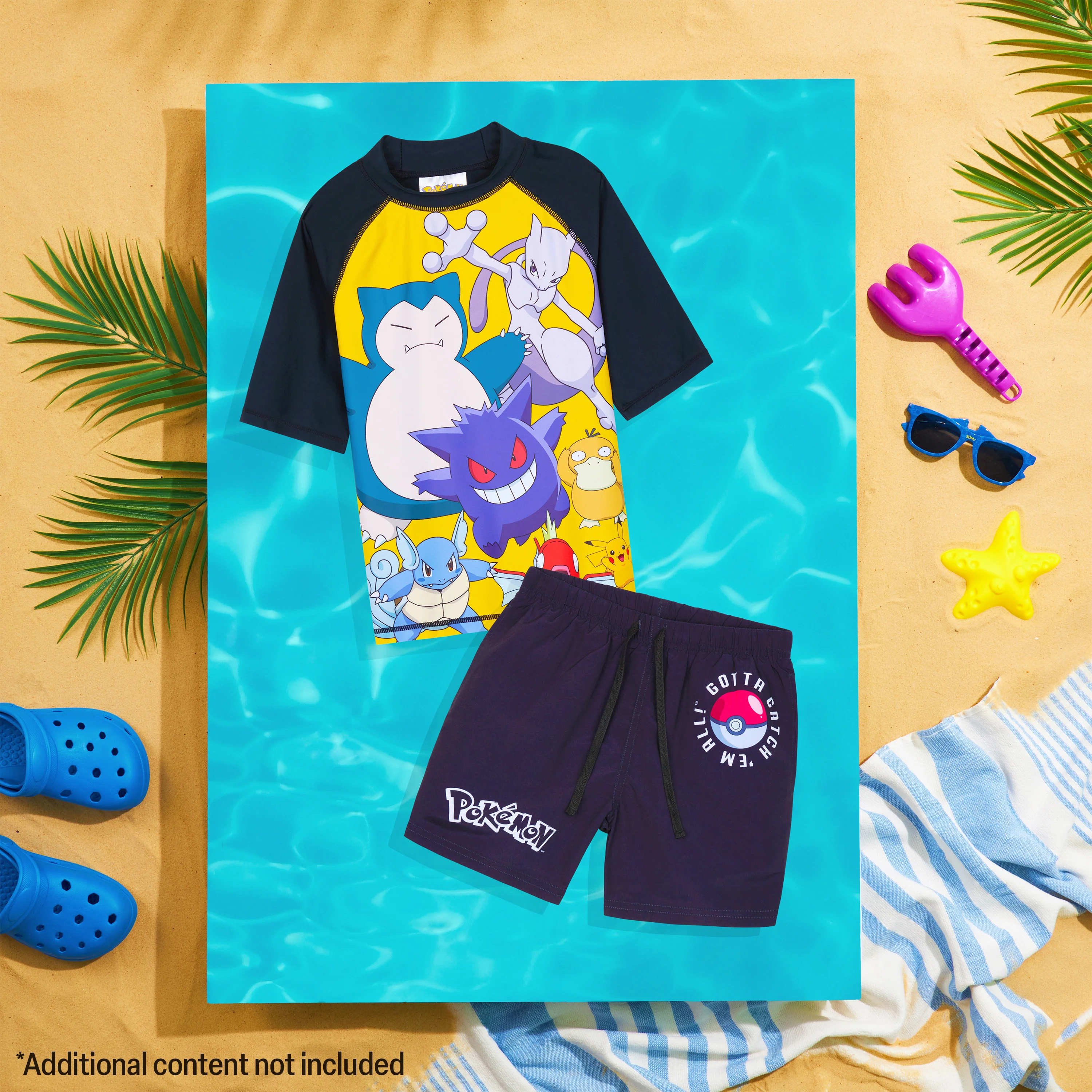 Get Trend Pokemon Swimsuit Set for Boys Teenagers 2 Pcs with Swimming Trunks - Image 5