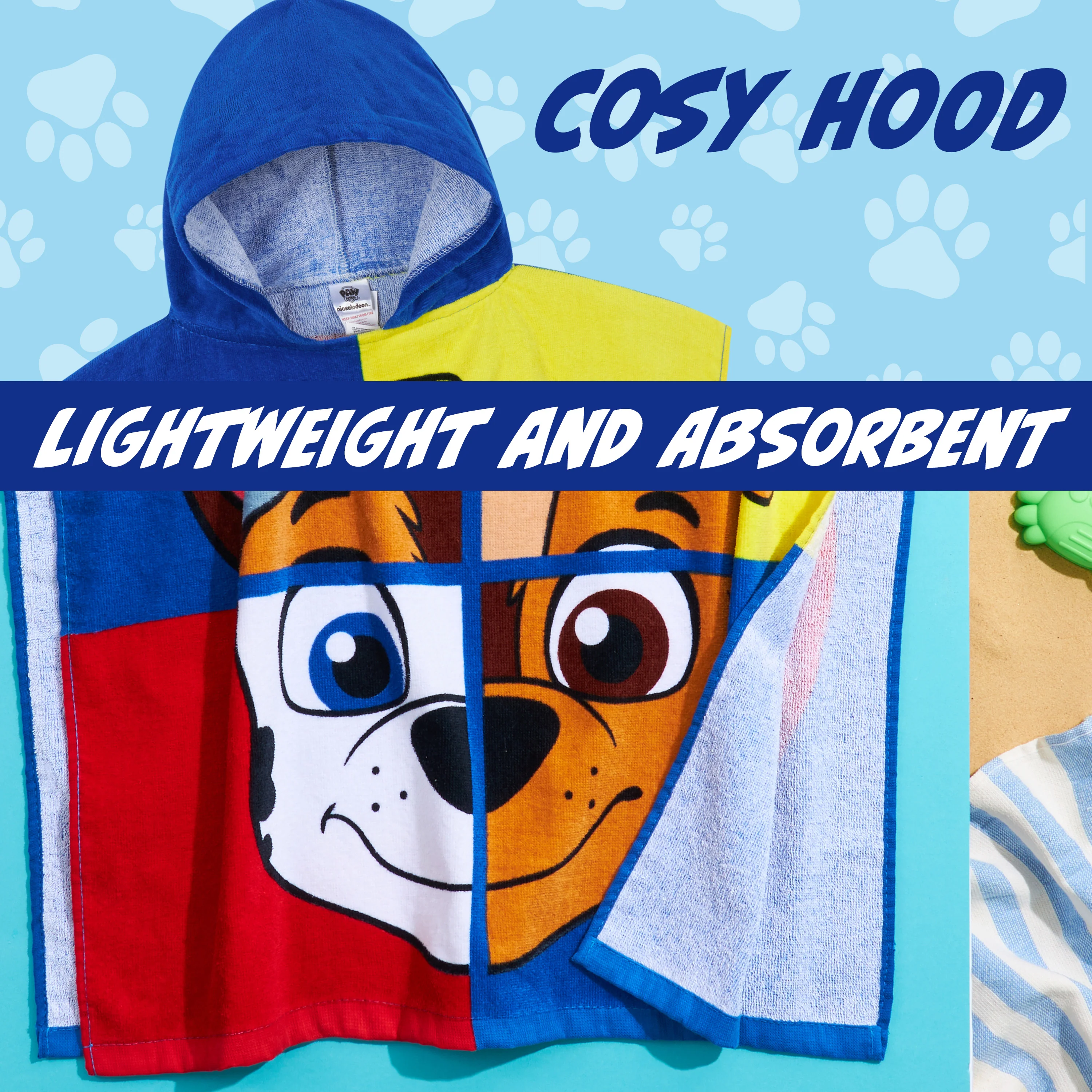Get Trend Paw Patrol Bath Towel with Hood for Kids Changing Robe Marshall Rubble - Image 4