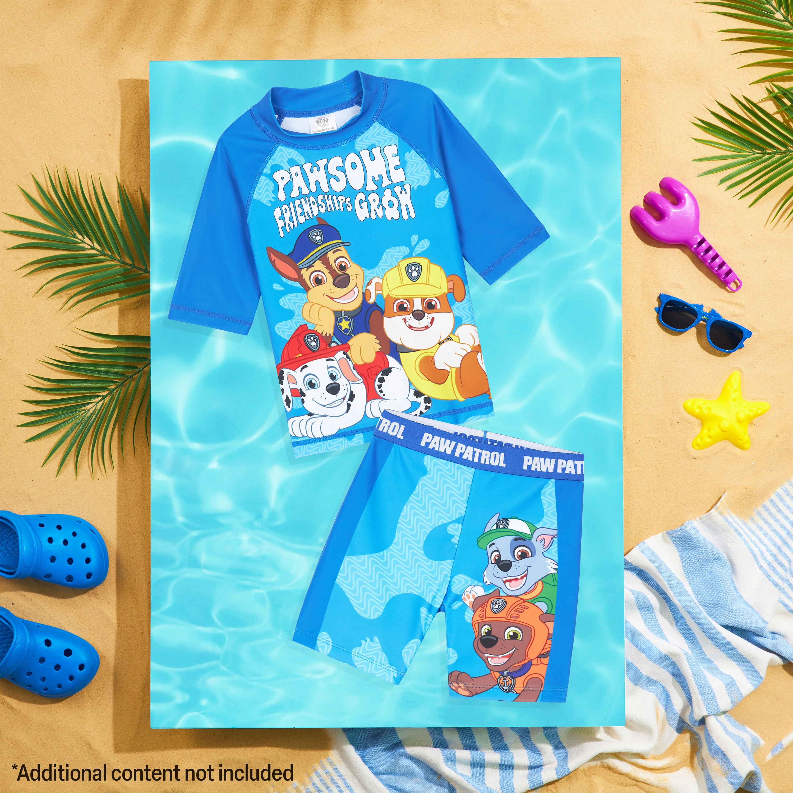 Get Trend Paw Patrol Swimsuit Set for Boys 2 Pcs with Swimming Trunks Marshall Rubble Chase Boys Rash Vest for Swimming Beach Trip Holiday Essentials - Image 4