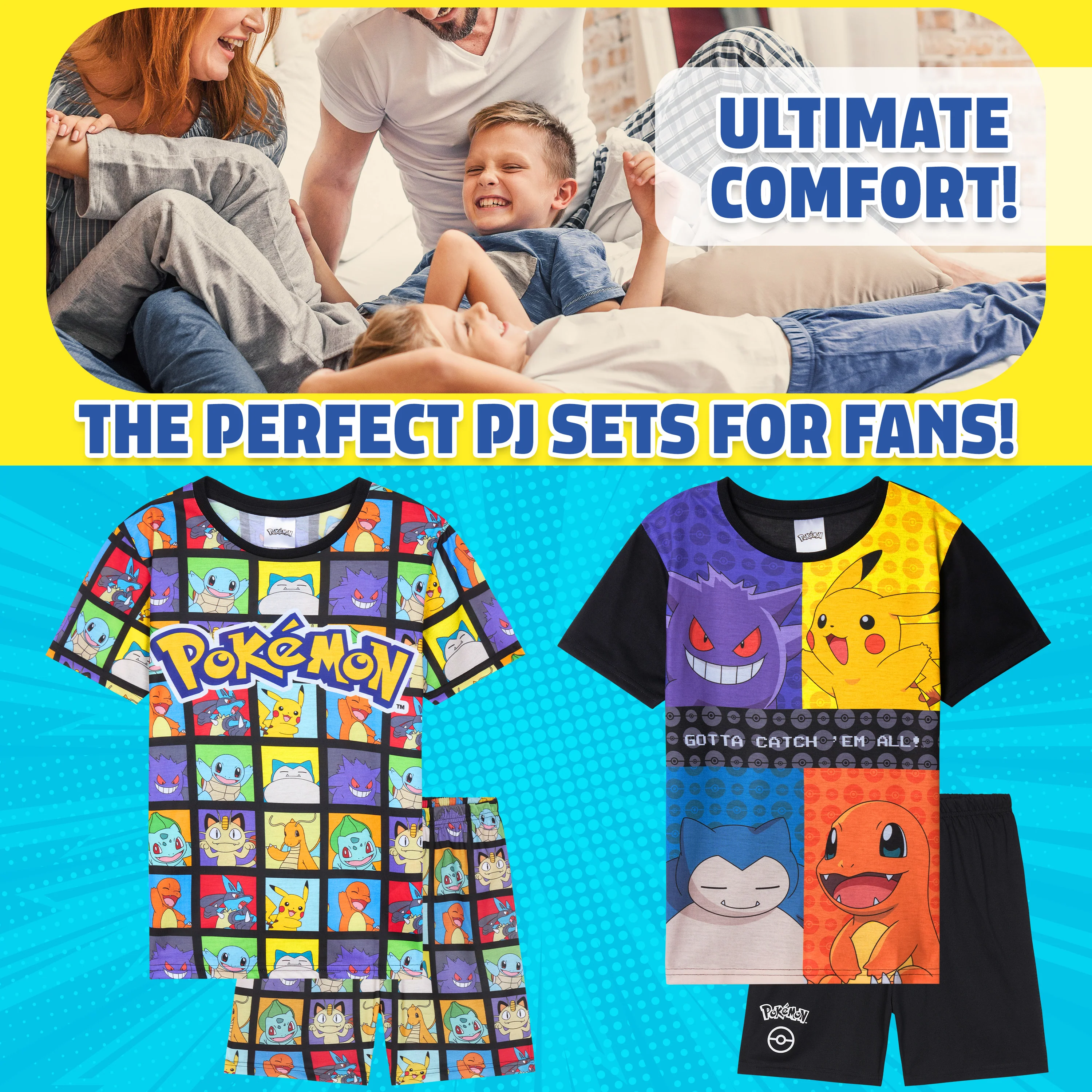 Get Trend PJs Boys 2 Pack Pyjamas Set Short Sleeve Kids Teenagers Lounge Sets Nightwear Soft Comfy Sleepwear Boys Gifts - Image 3