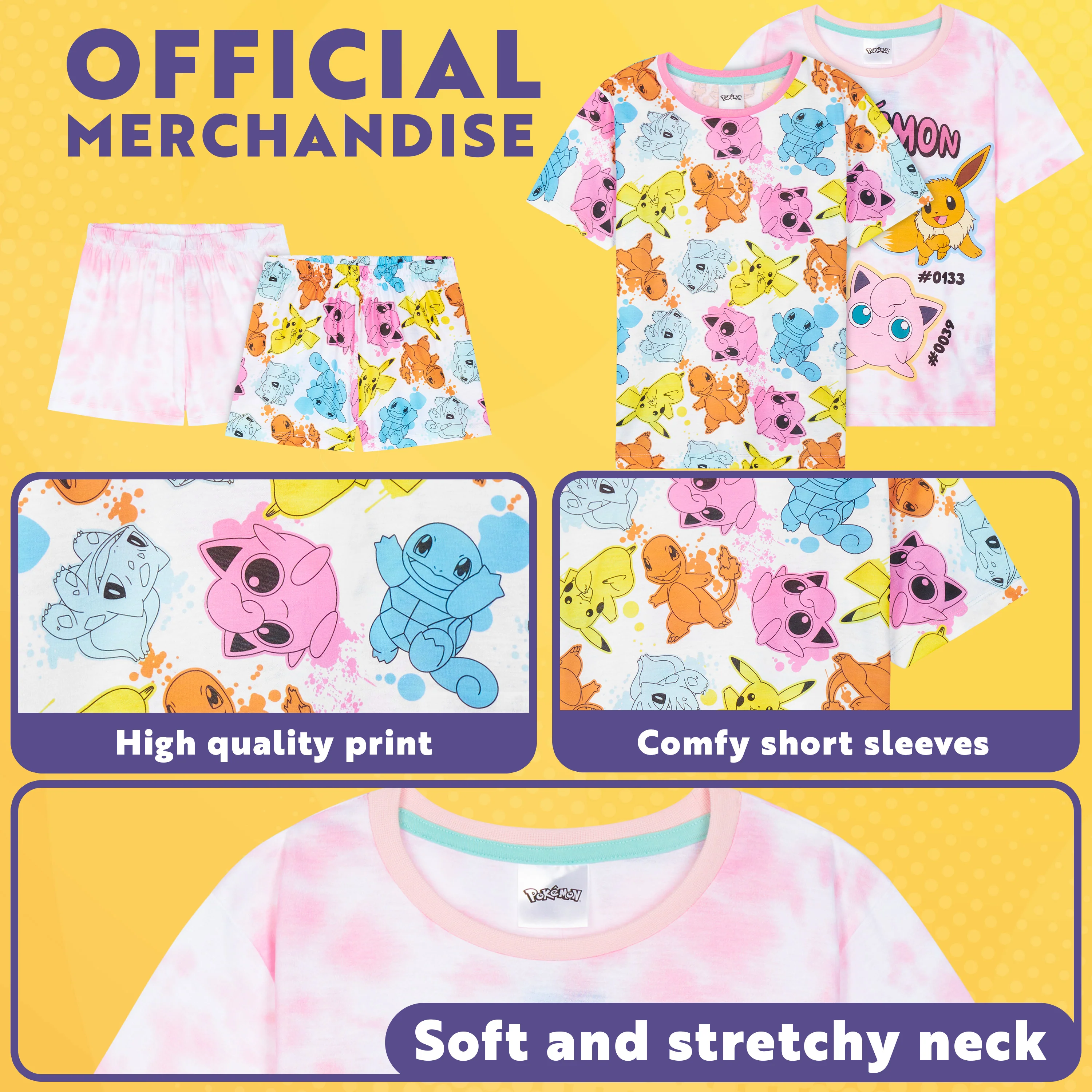 Get Trend PJs Girls 2 Pack Short Sleeve Pyjamas Set Kids Teens Lounge Sets Nightwear Soft Comfy Sleepwear Gifts for Girls - Image 4