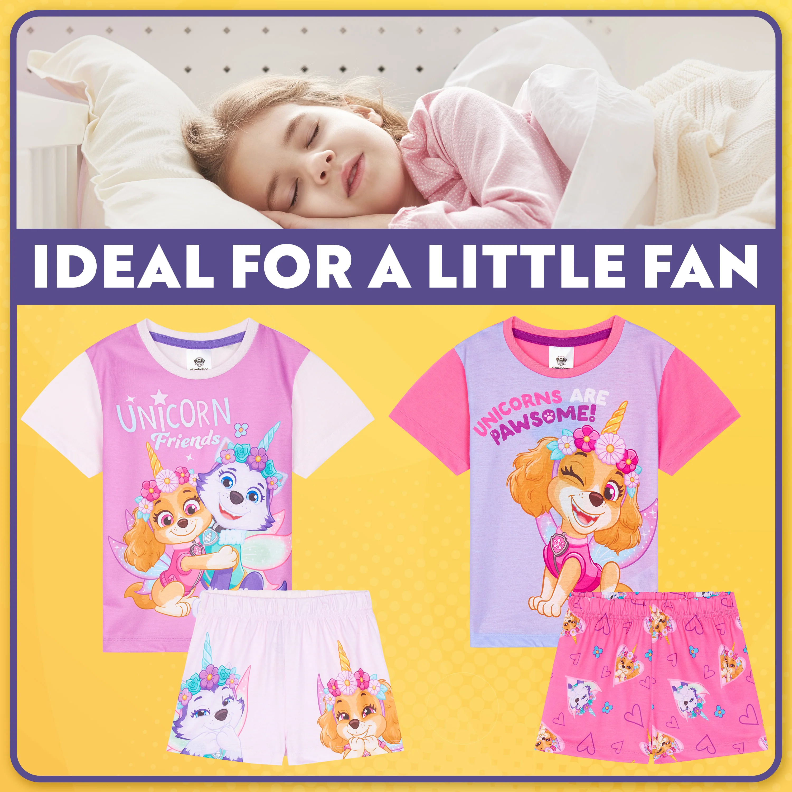 Get Trend PJs Girls 2 Pack Short Sleeve Pyjamas Set Kids Teens Lounge Sets Nightwear Soft Comfy Sleepwear Gifts for Girls - Image 5