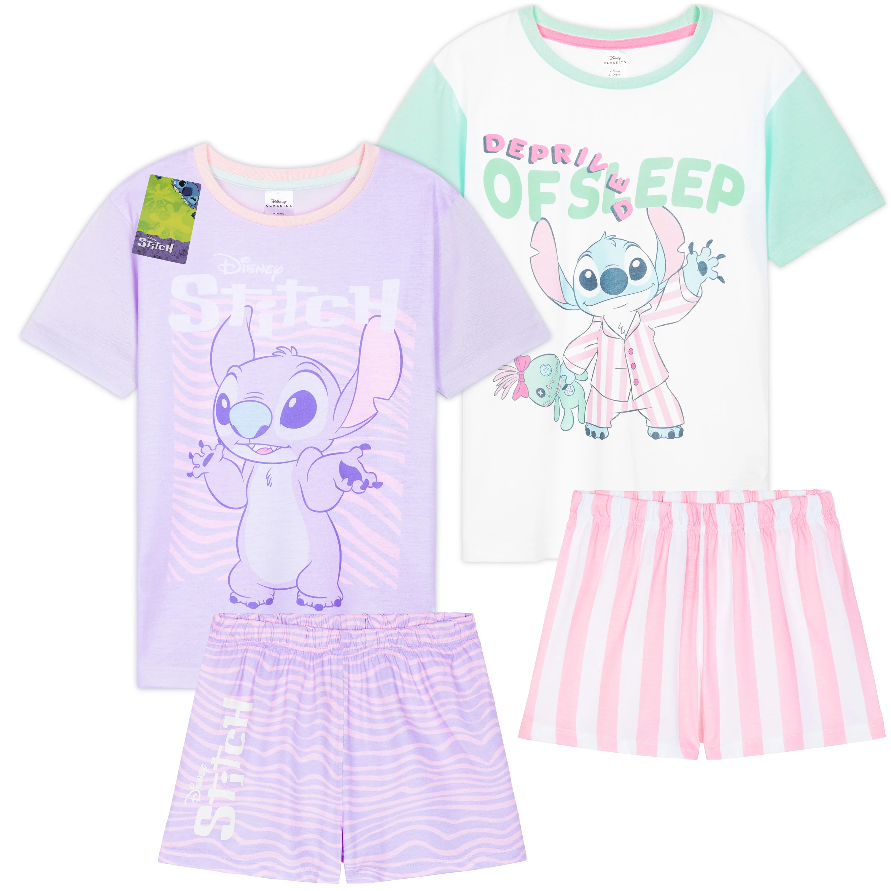 Get Trend PJs Girls 2 Pack Short Sleeve Pyjamas Set Kids Teens Lounge Sets Nightwear Soft Comfy Sleepwear Gifts for Girls