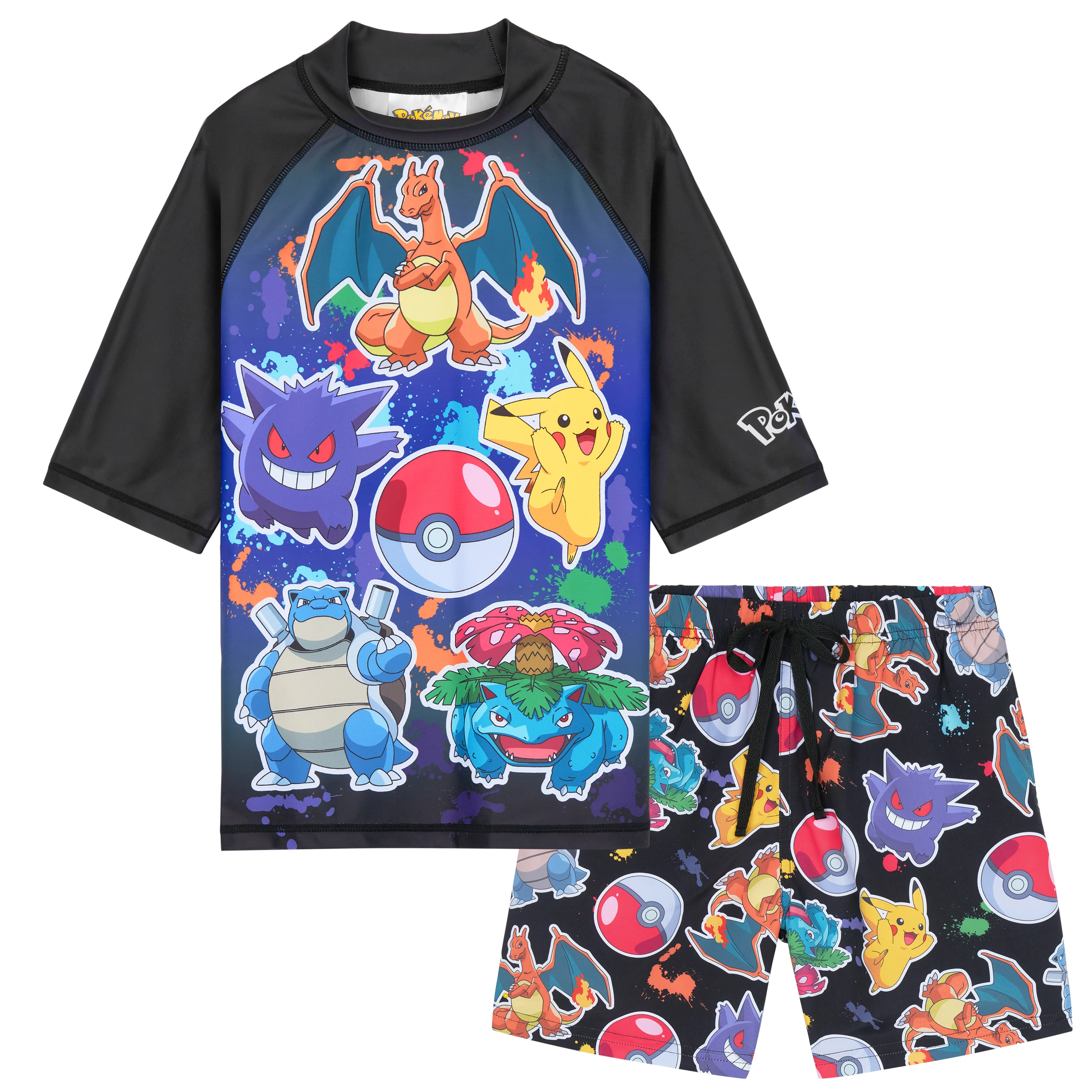 Get Trend Pokemon Swimsuit Set for Boys Teenagers 2 Pcs