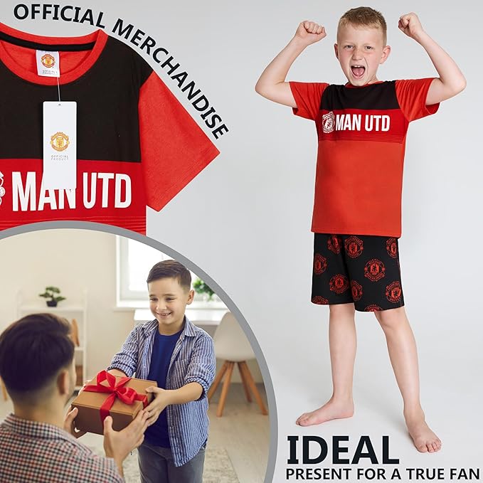 Get Trend Pyjamas for Boys Teens Short Football PJs Set Breathable Nightwear Loungewear - Image 2