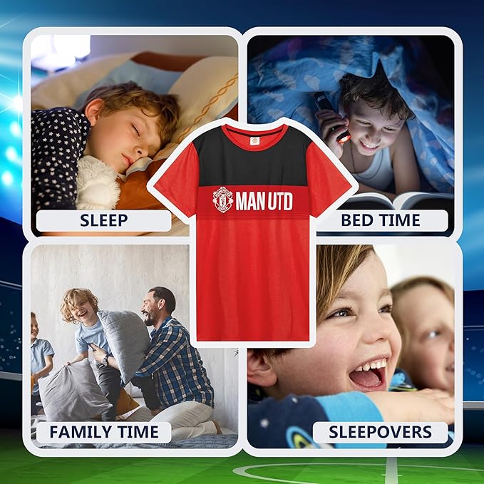 Get Trend Pyjamas for Boys Teens Short Football PJs Set Breathable Nightwear Loungewear - Image 3