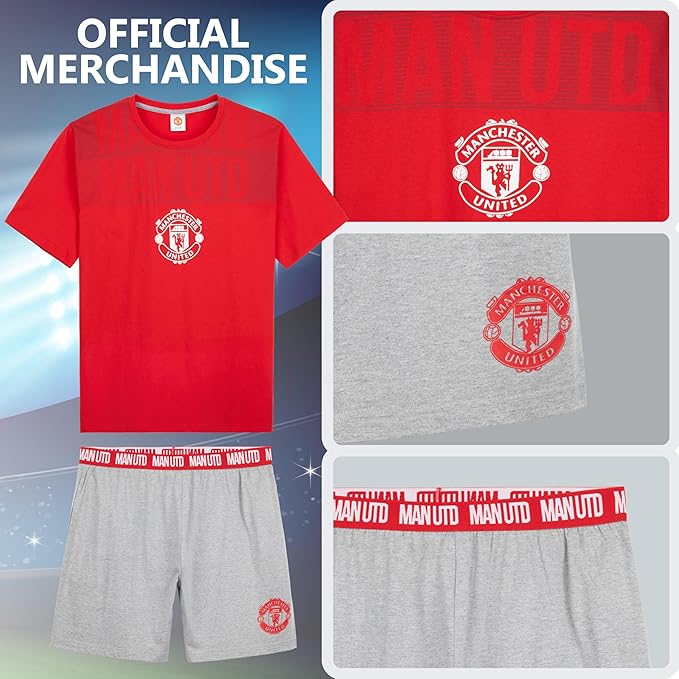 Get Trend Pyjamas for Boys Teens Short Football PJs Set Breathable Nightwear Loungewear - Image 3