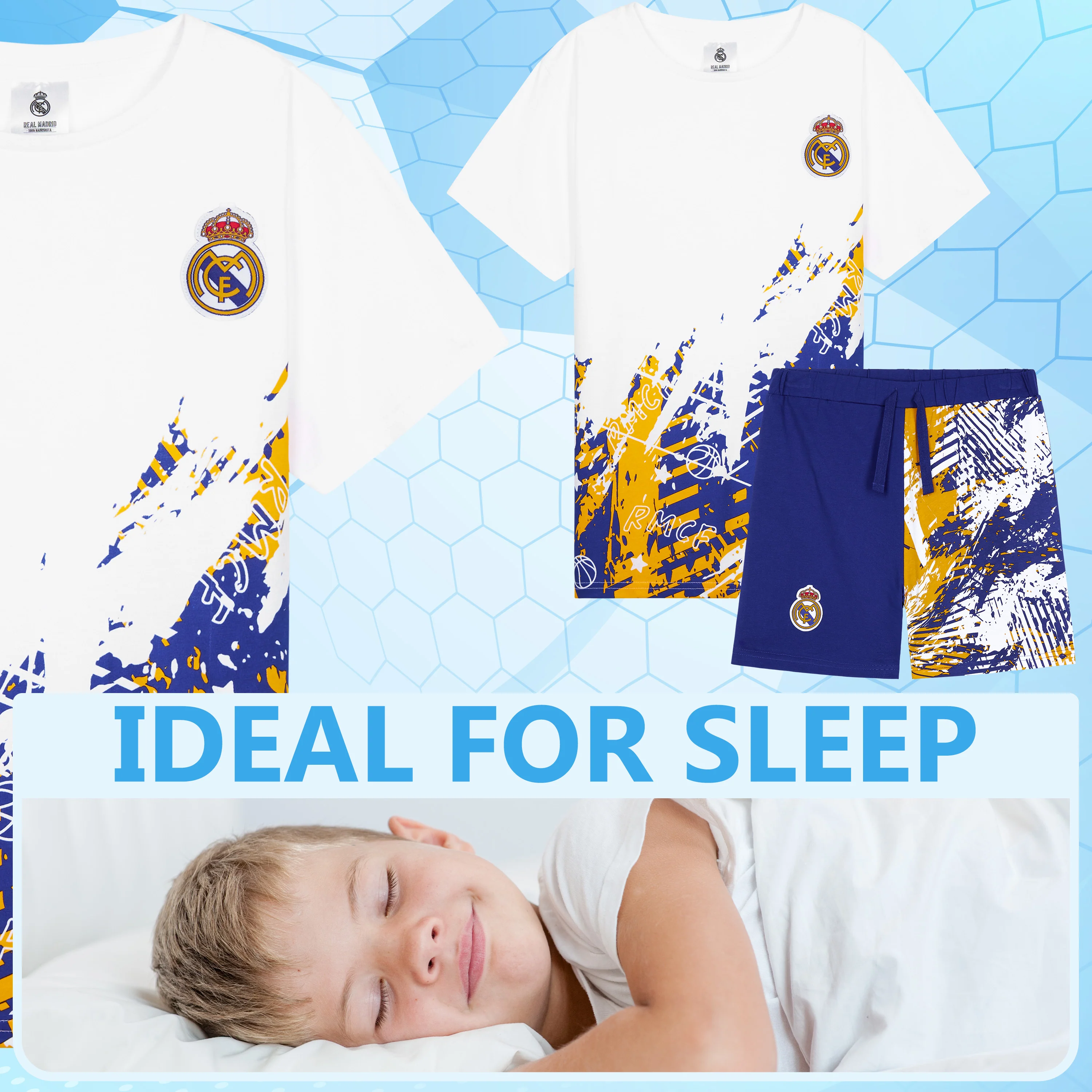 Get Trend Pyjamas for Boys Teens Short Football PJs Set Breathable Nightwear Loungewear Jammies Sleepwear Boys Gifts - Image 2