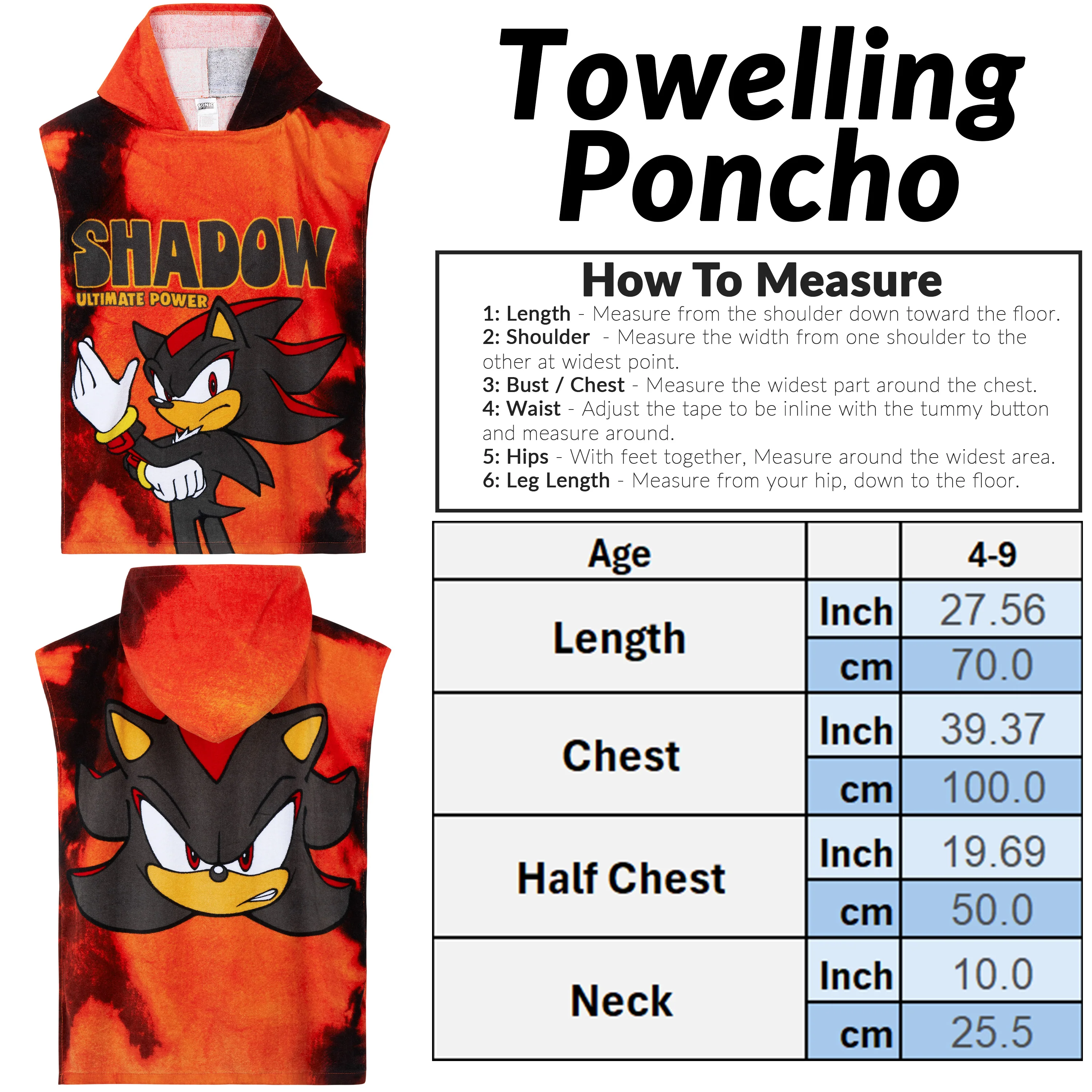 Get Trend SONIC THE HEDGEHOG Bath Towel Cotton Poncho Towel - Image 6