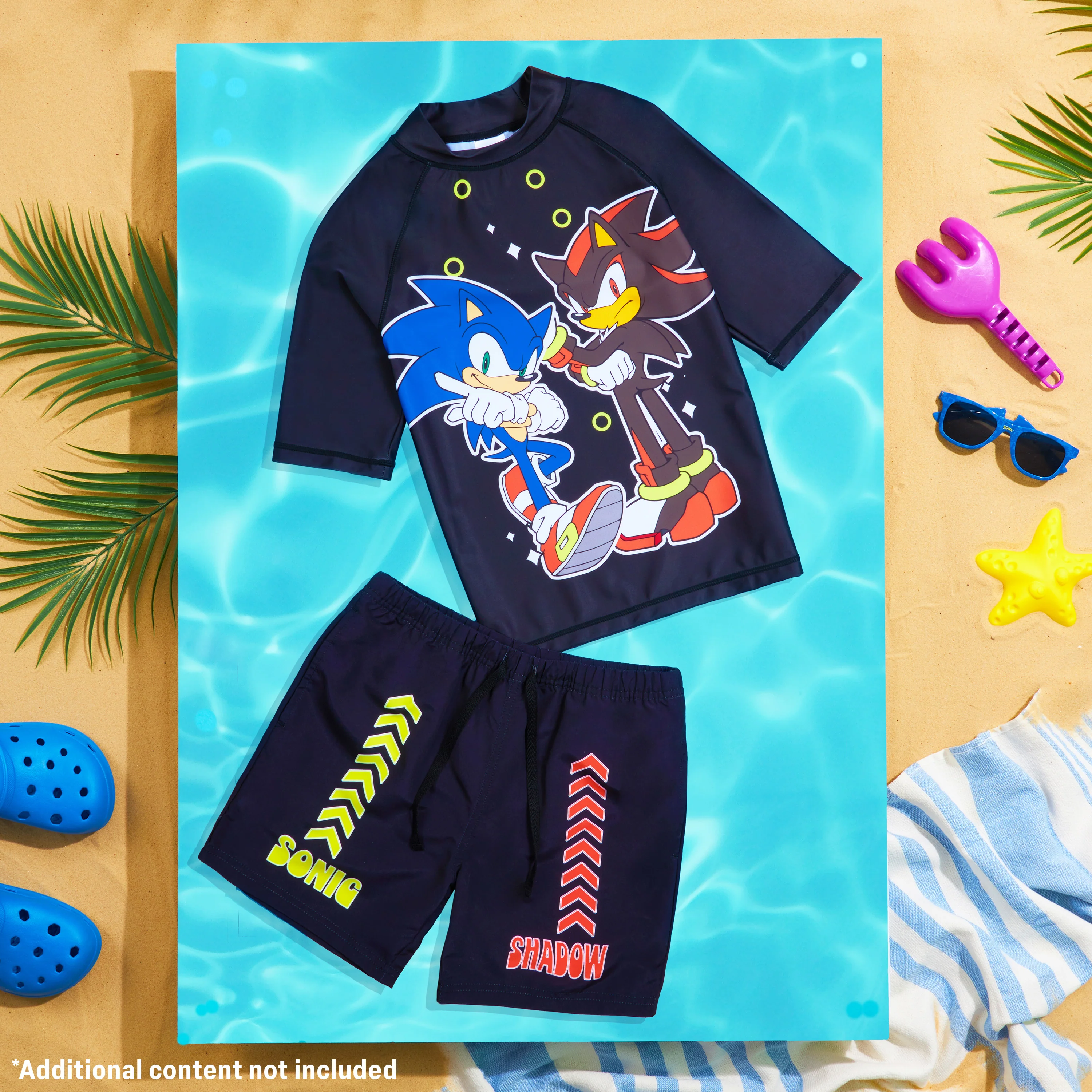 Get Trend Sonic the Hedgehog Swimsuit Set for Boys 2 Pcs with Swimming Trunks Marshall Rubble Chase Boys Rash Vest for Swimming Beach Trip Holiday Essentials - Image 5