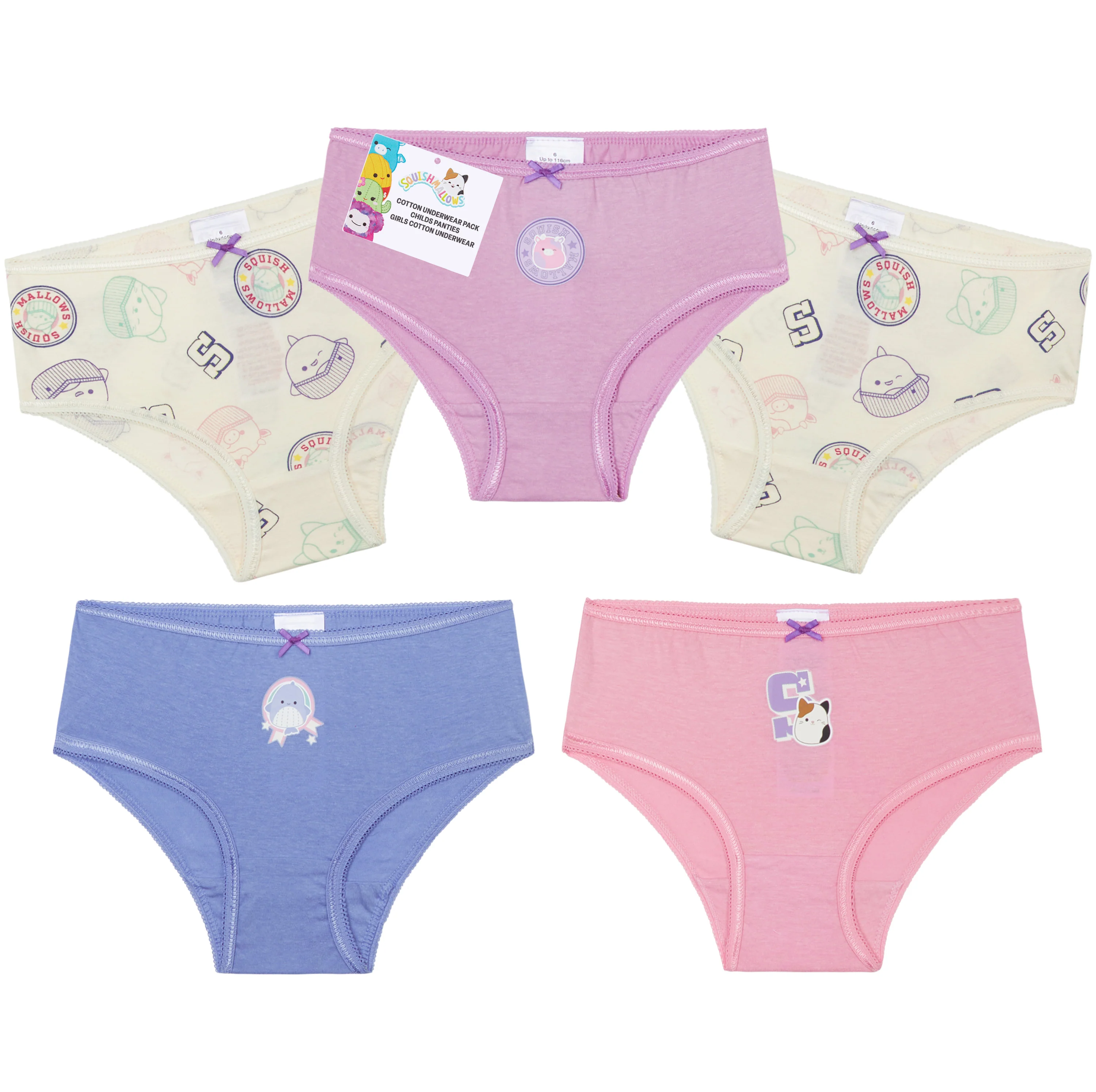 Get Trend Squishmallows Knickers Girls Breathable PantiesMultipack