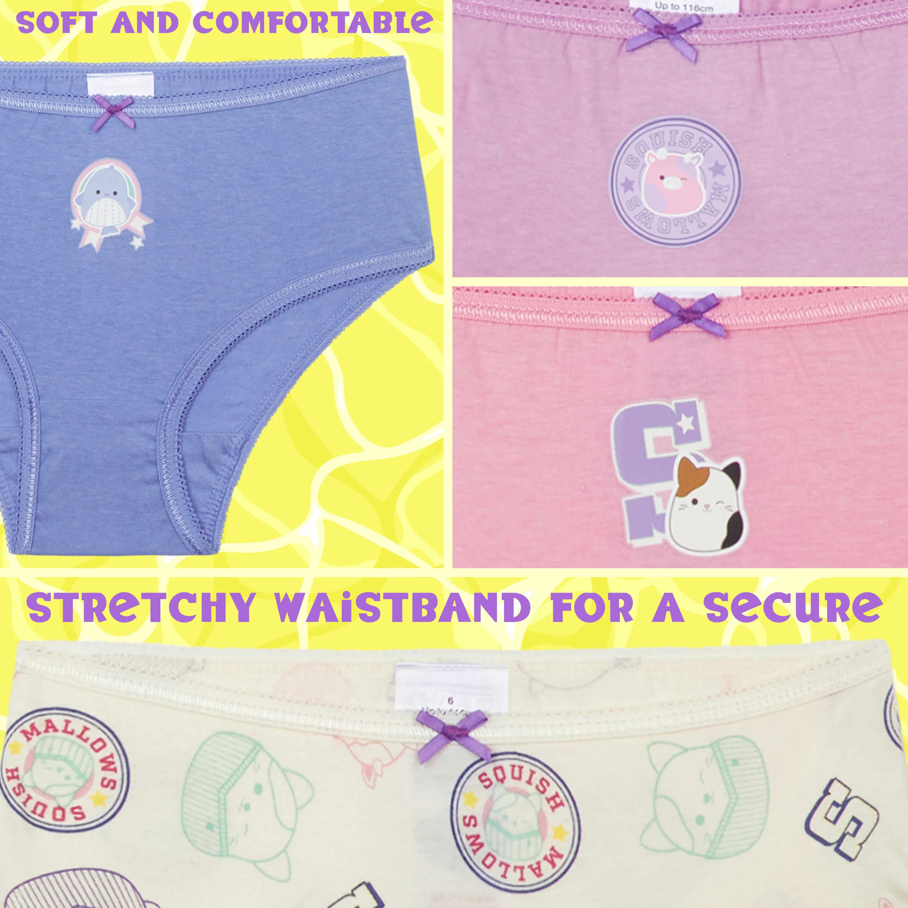 Get Trend Squishmallows Knickers Girls Breathable PantiesMultipack - Image 4