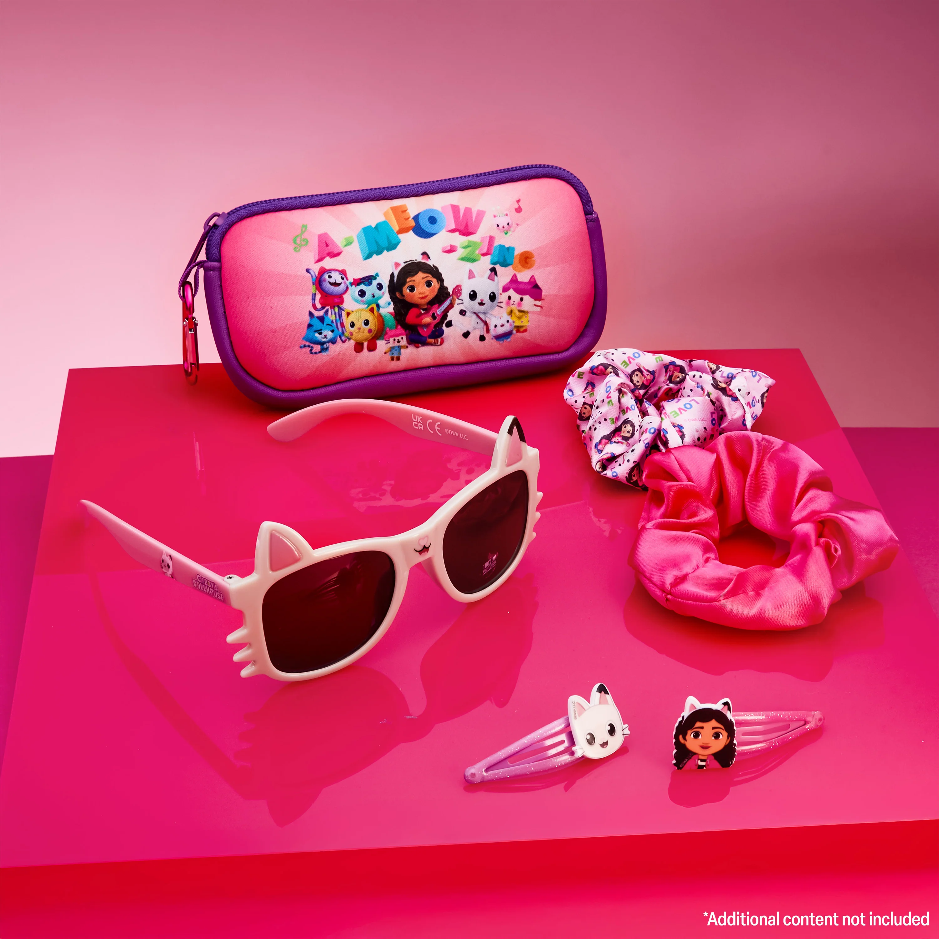 Get Trend Sunglasses and Hair Accessories Set for Girls With Clips Scrunchie Carry Case 100% UV Protection Sunglasses for Travel Holidays Days Out Girls Gifts - Image 5